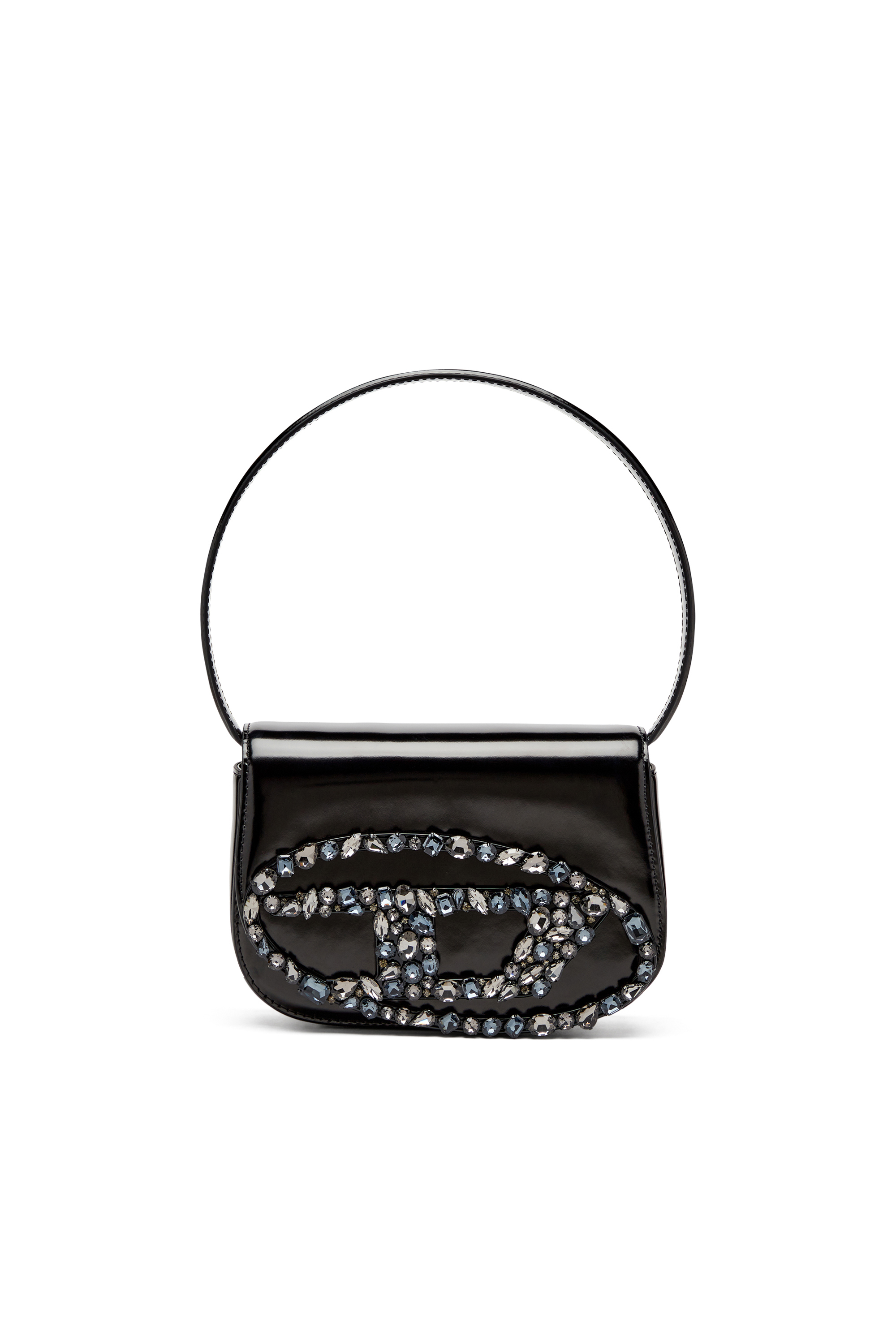 Diesel - 1DR, Female's Iconic shoulder bag in mirror leather in Black - 2