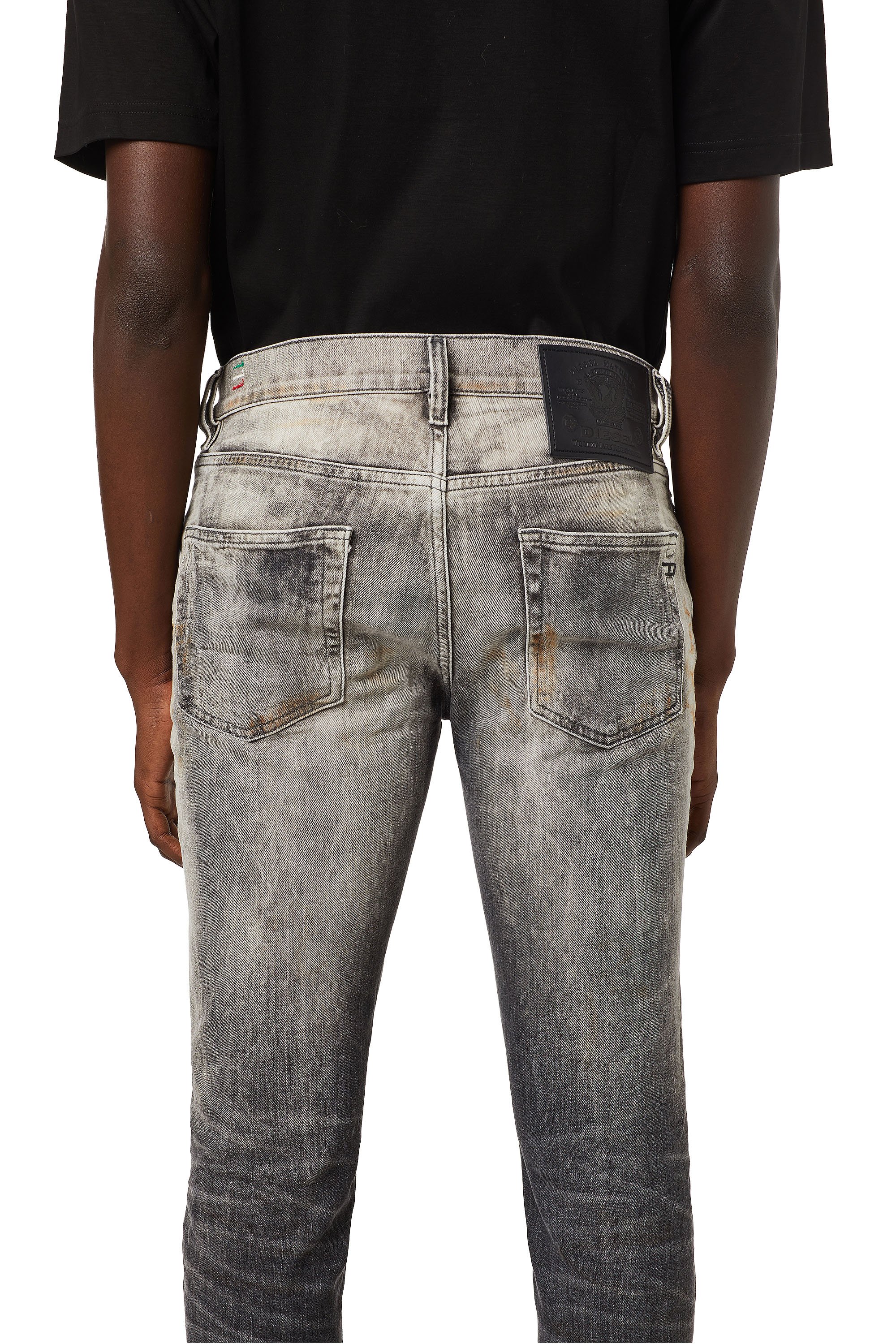 Diesel - 2019 D-STRUKT 09A83 Slim Jeans, Black/Dark Grey - Image 6