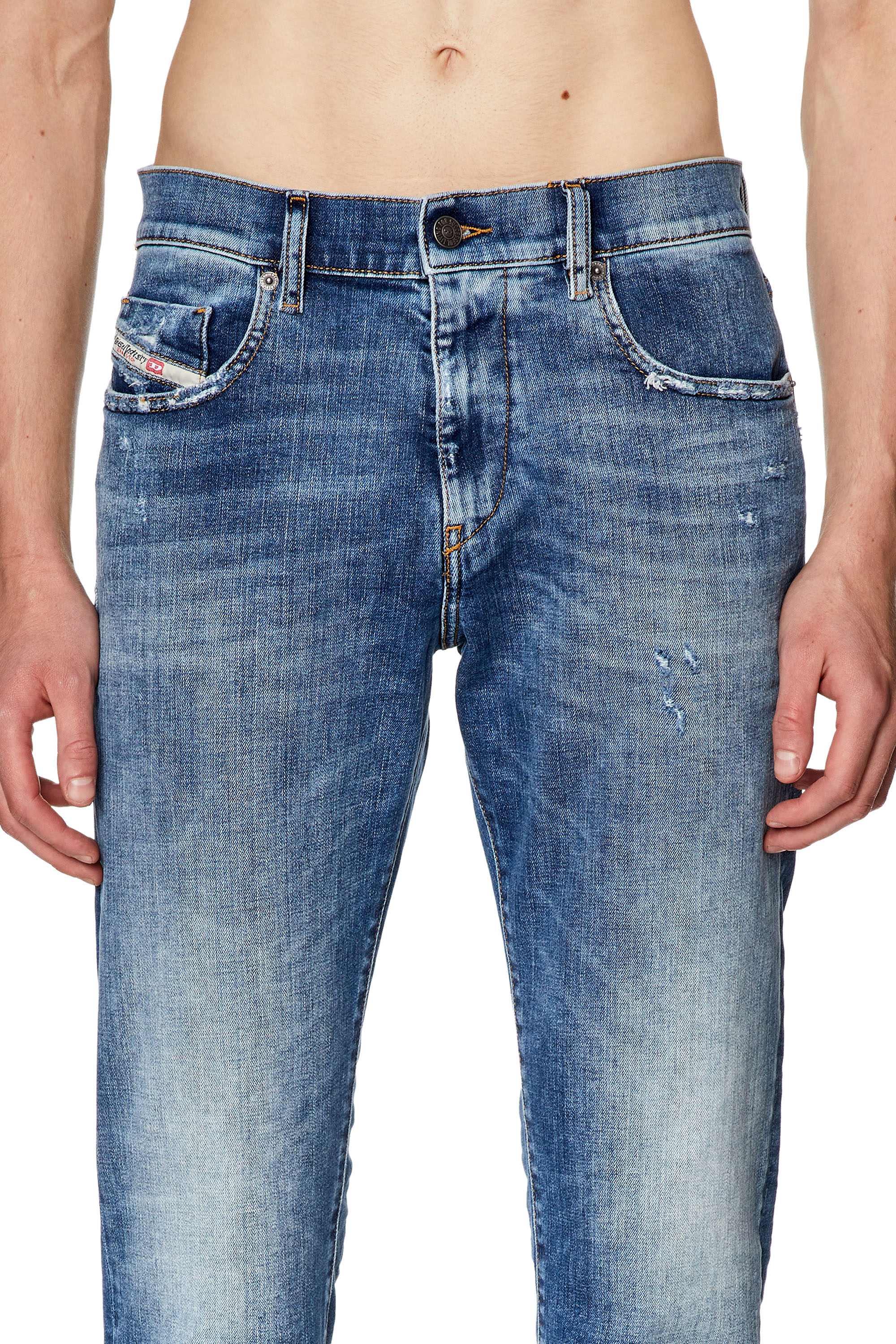 Diesel - Slim Jeans 2019 D-Strukt 09G32, Bleu moyen - Image 5