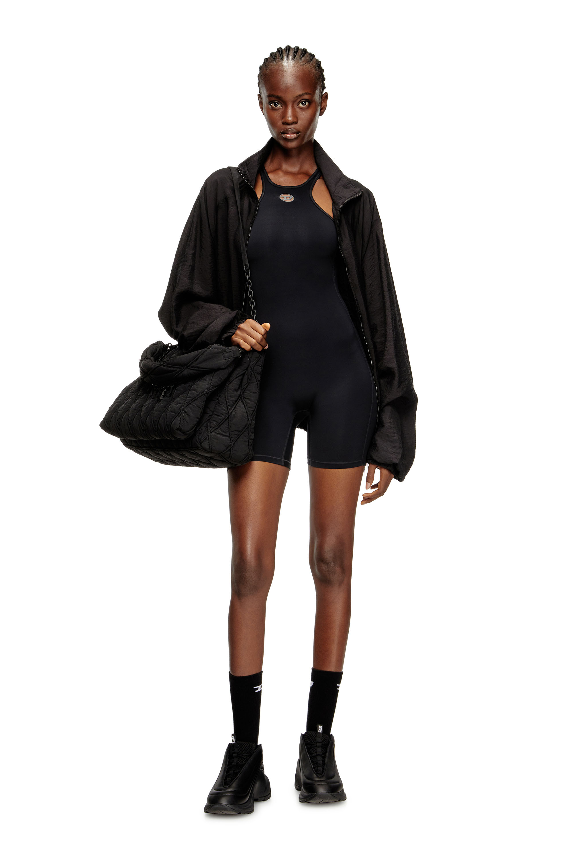 Diesel - NYDIA-UTLT, Female's Racer back playsuit in Black - 4