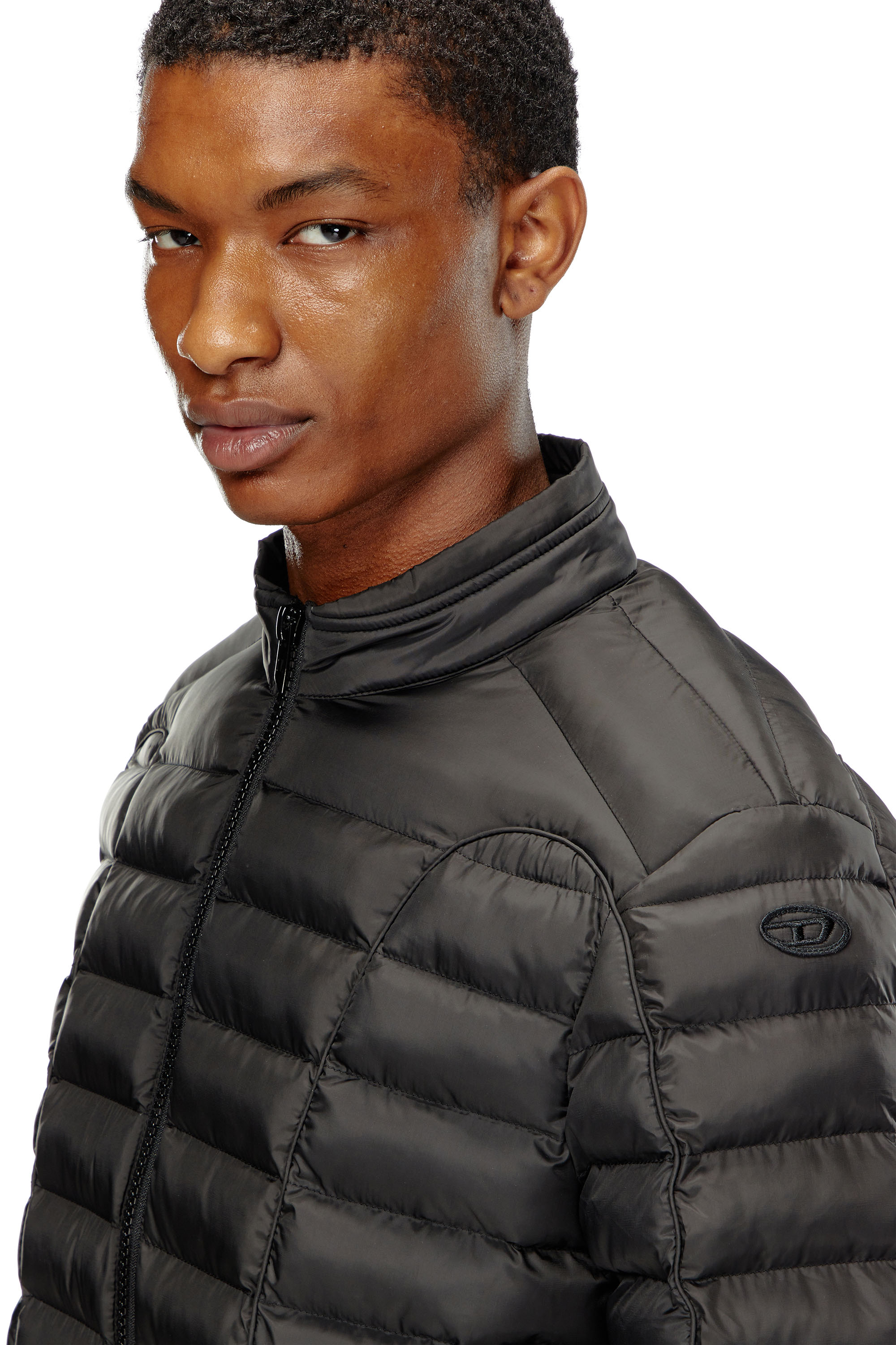 Diesel - W-PILOT, Male Puffer jacket in light nylon in Black - Image 5