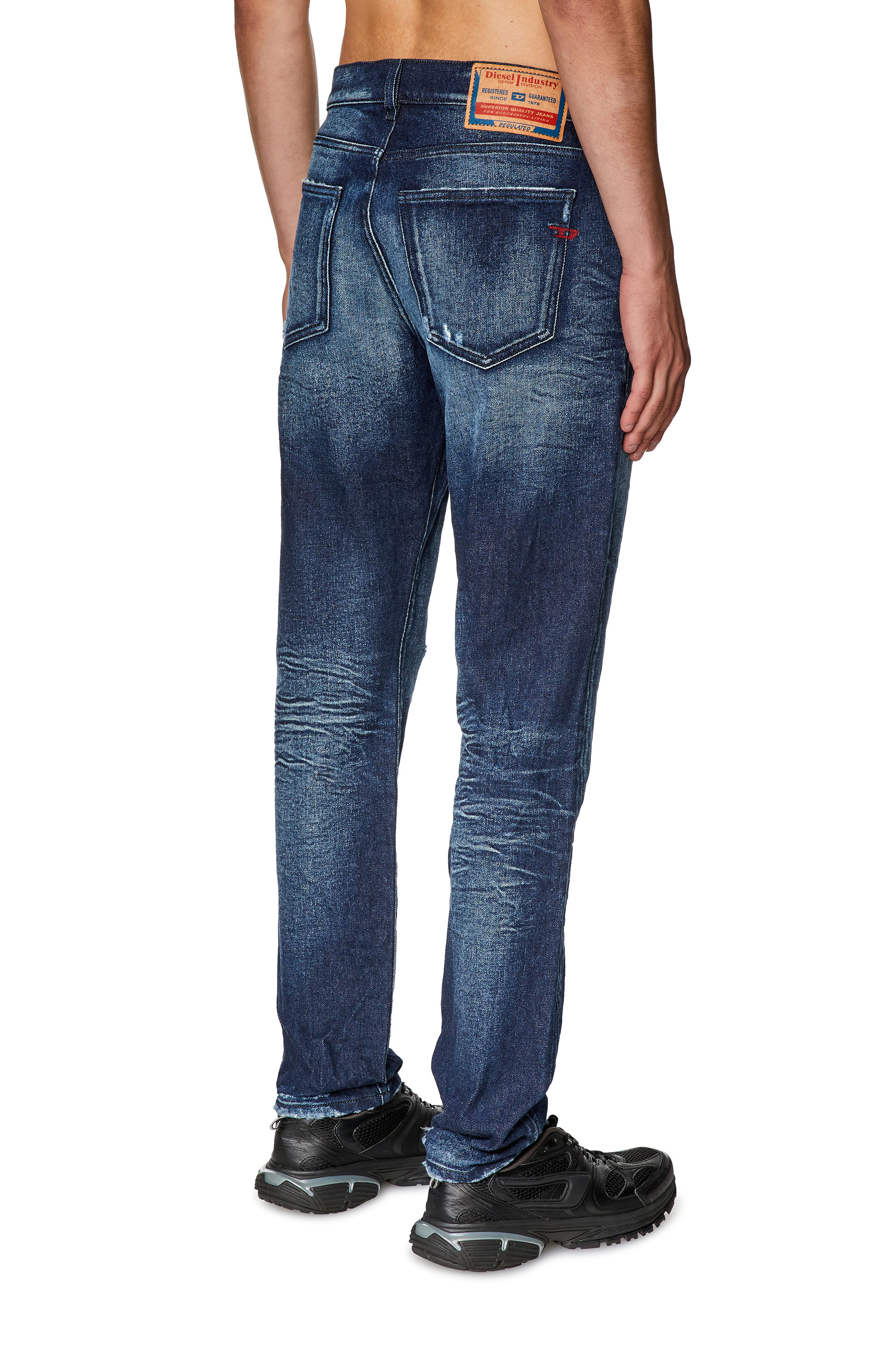 Diesel - Slim Jeans 2019 D-Strukt 007R8, Bleu Foncé - Image 2