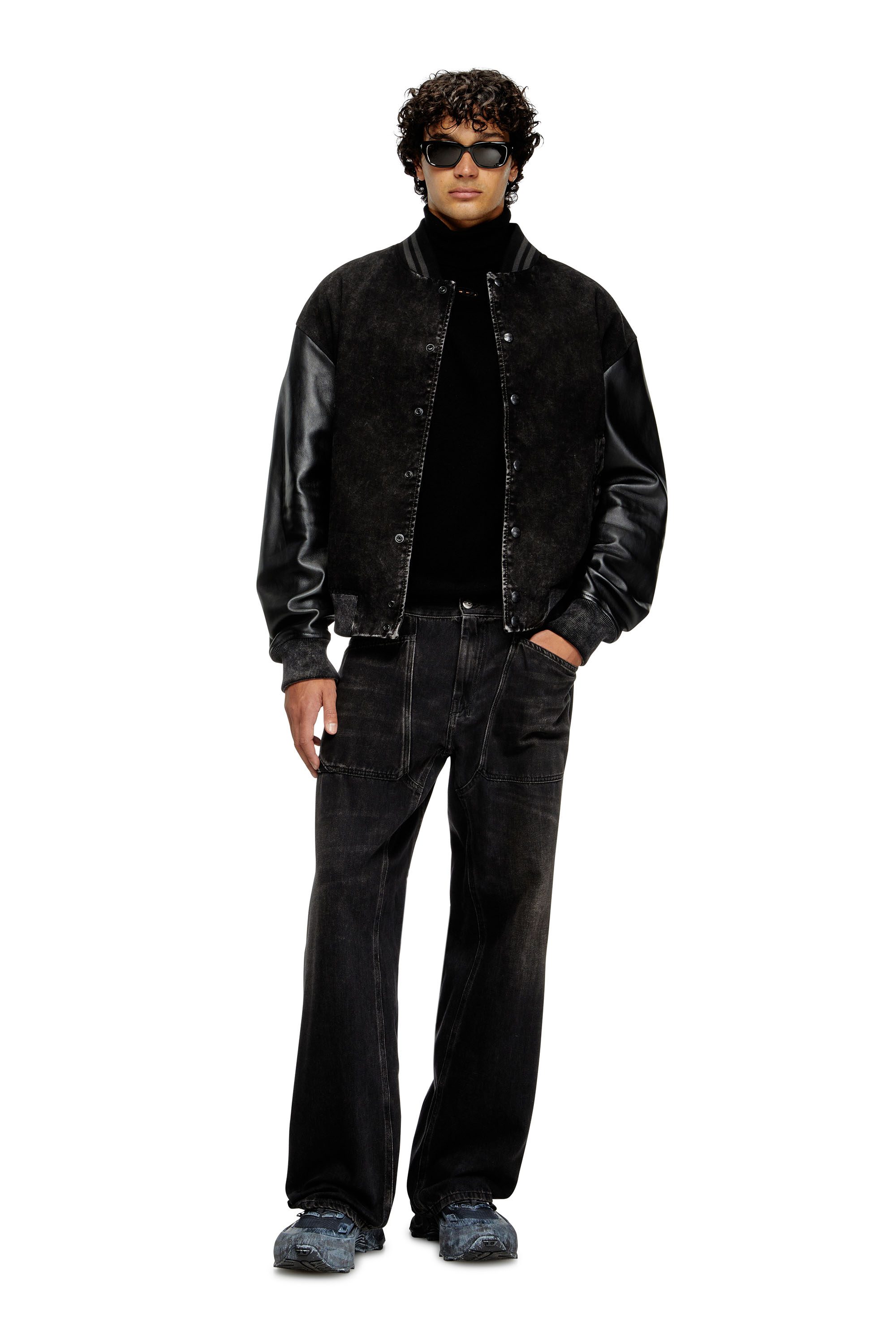 Diesel - K-VIERI-TN, Male's Turtleneck jumper in wool and cashmere in Black - 4