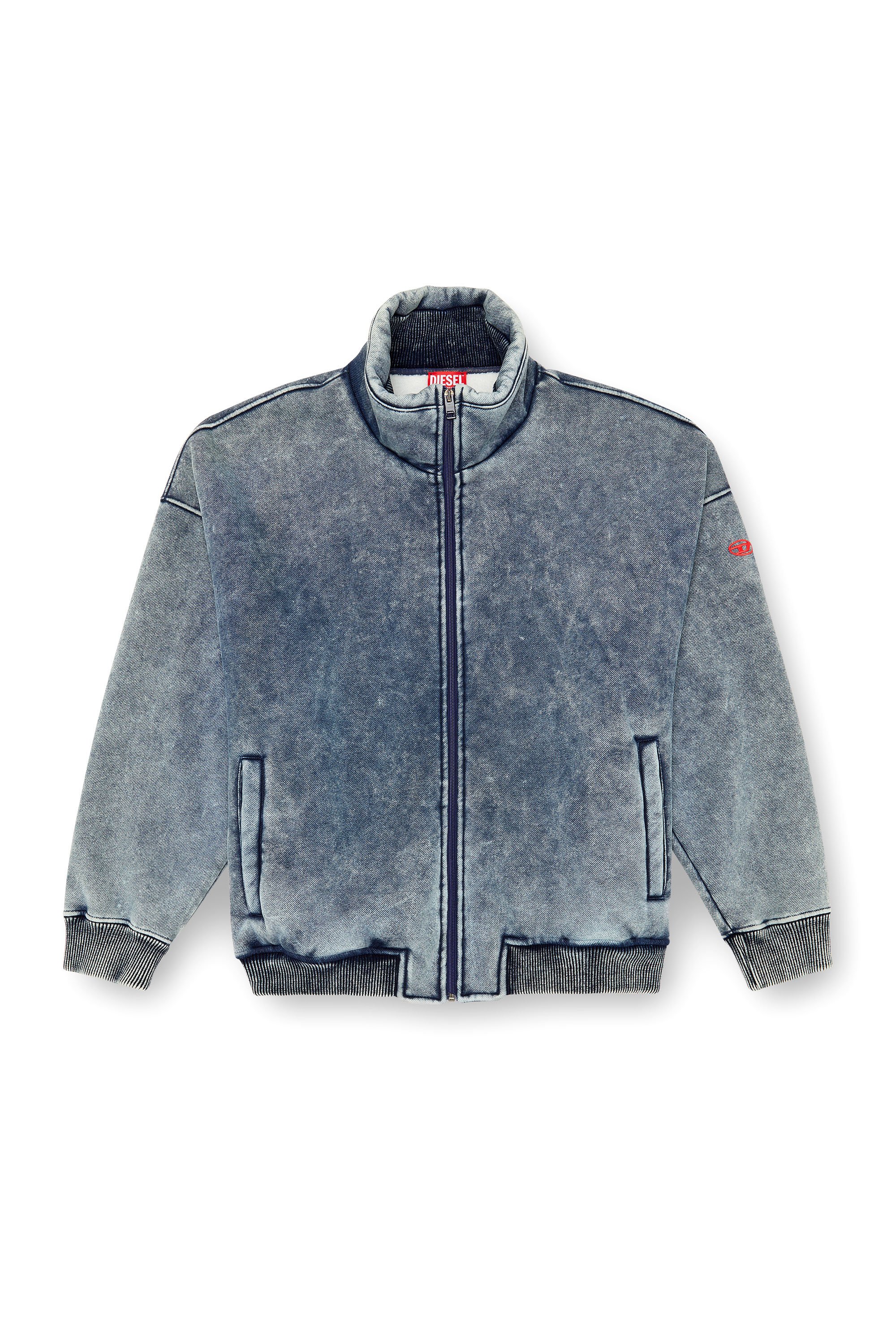 Diesel - S-BATEL, Male's Jacket in teddy-bonded jersey in Blue - 6