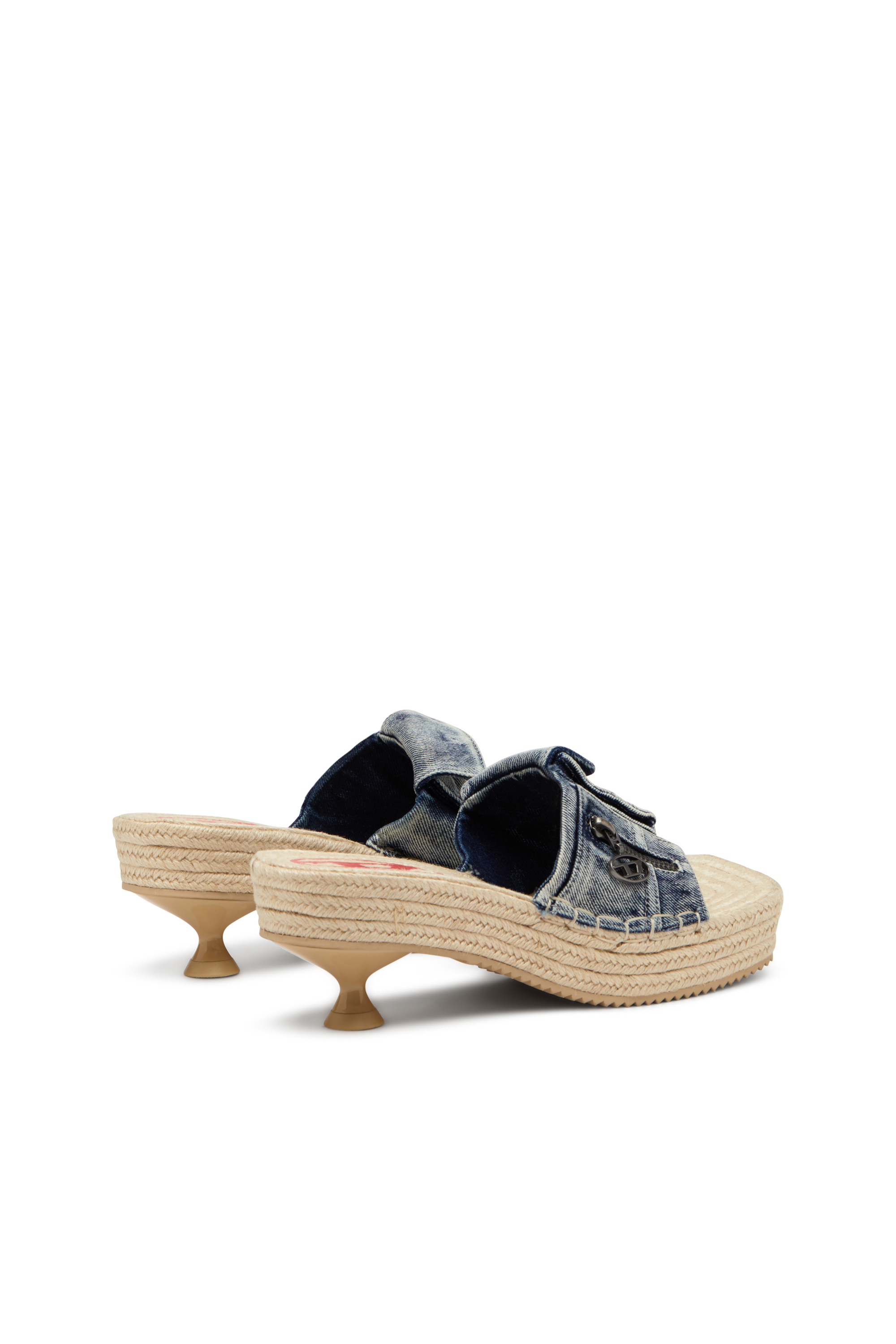 Diesel - D-IBIZA 40 PCK, Female's Heeled platform espadrilles in denim in Blue - 3