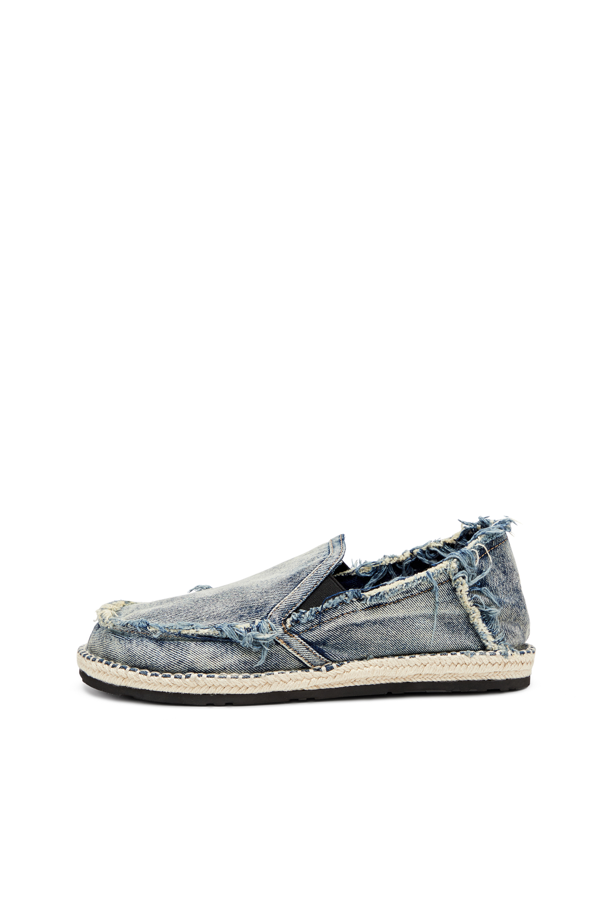 Diesel - D-LUKAS ESP, D-Lukas-Mocassins espadrilles en denim vieilli Homme in Bleu - 7