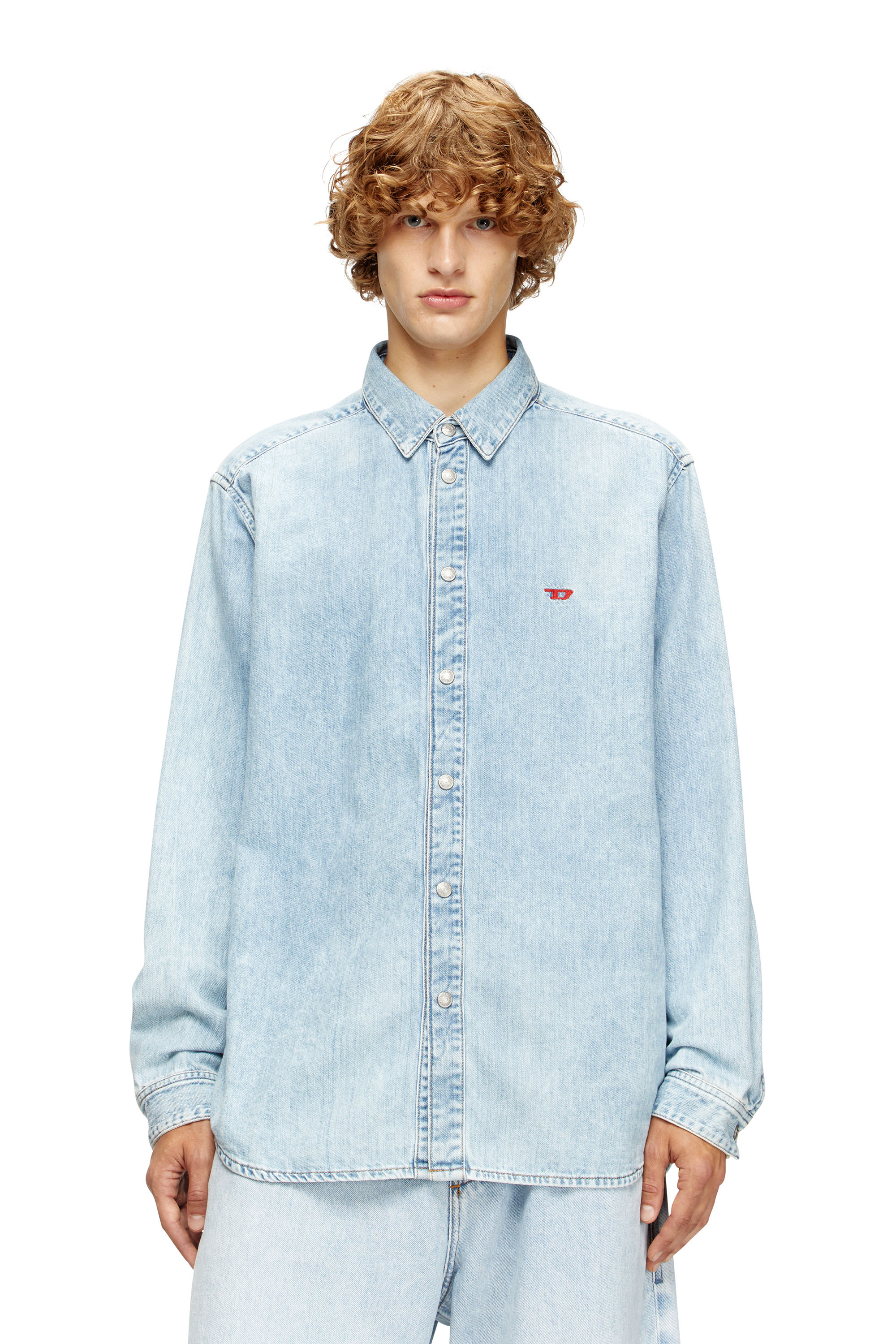 Diesel - D-SIMPLY, Male's Shirt in denim in Light Blue - 1