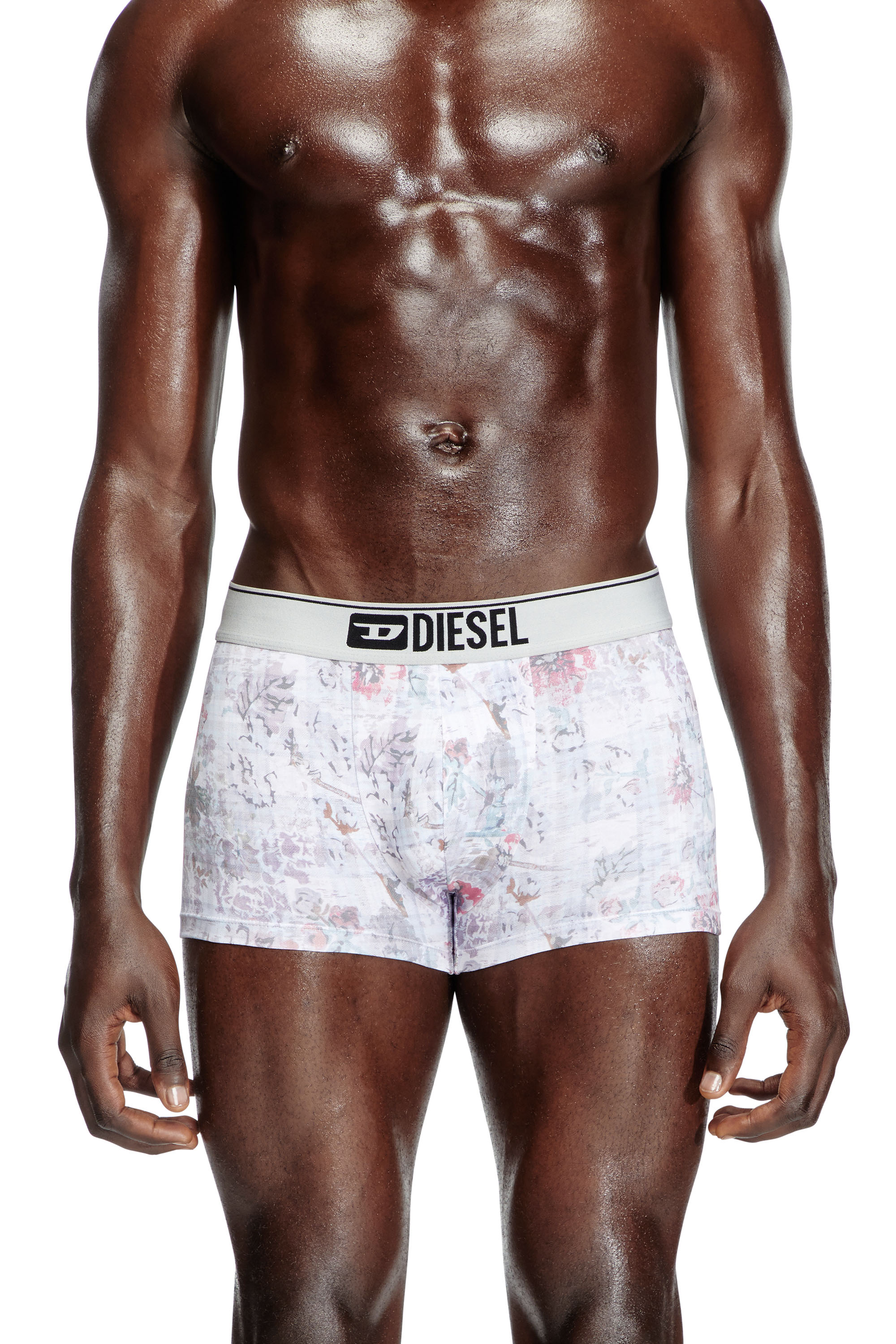 Diesel - DAMIEN-THREEPACK, Male's Three-pack boxer briefs with floral motif in Pink/Black - 3