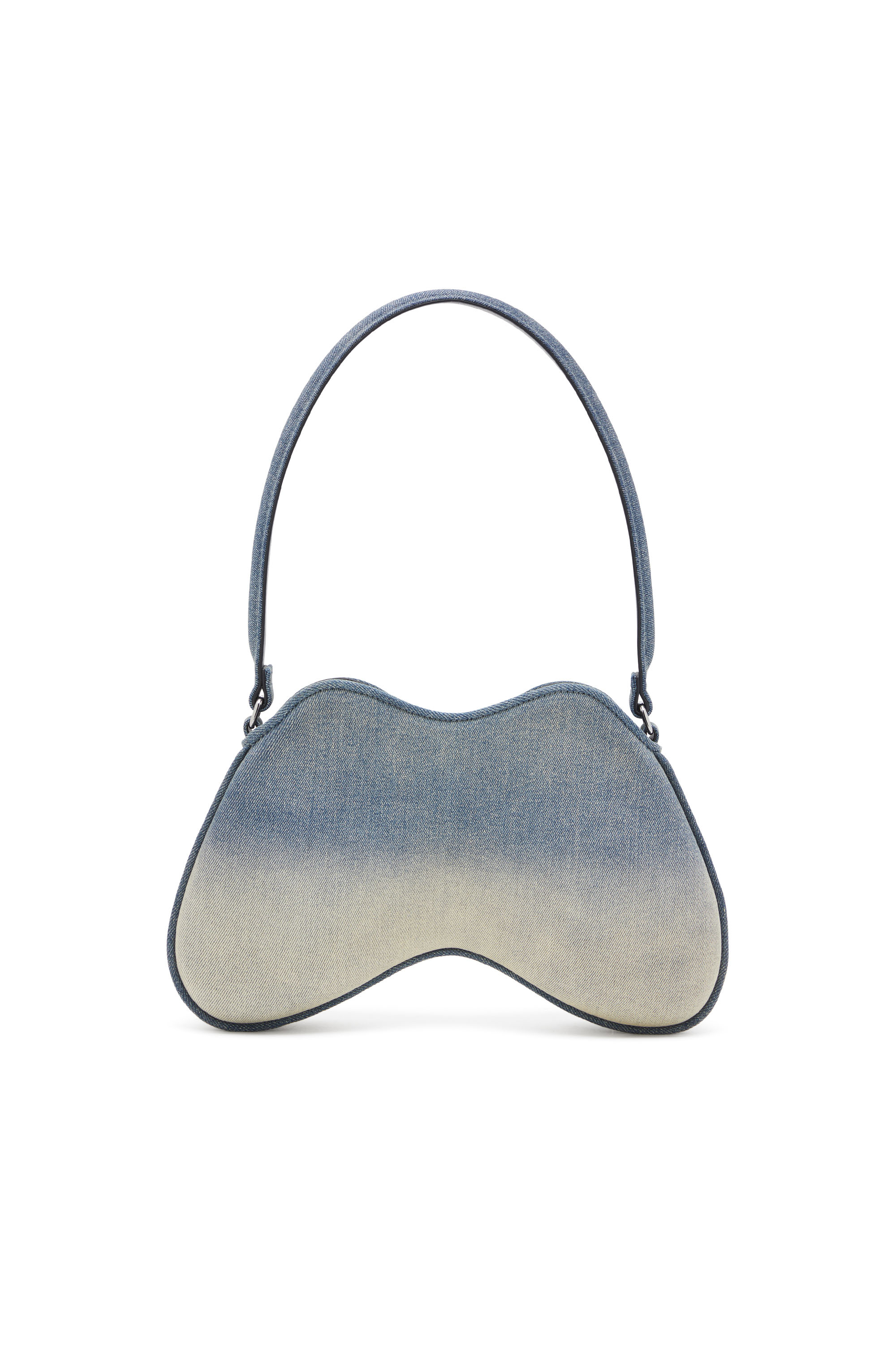 Diesel - DOUBLE-D SHOULDER, Female's Double-D-Shoulder bag in solarised denim in Light Blue - 2