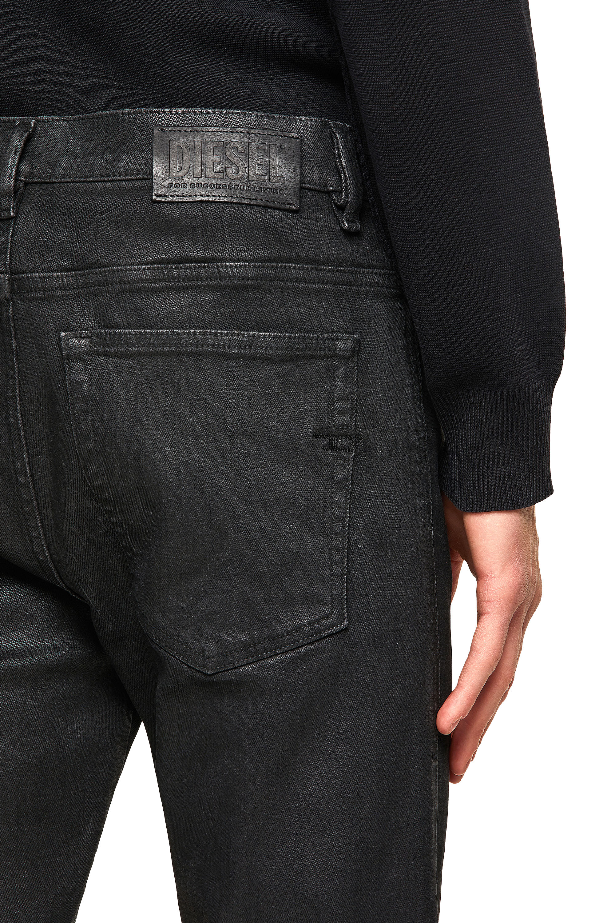 Diesel - D-Amny 009ID Skinny Jeans, Noir/Gris foncé - Image 4