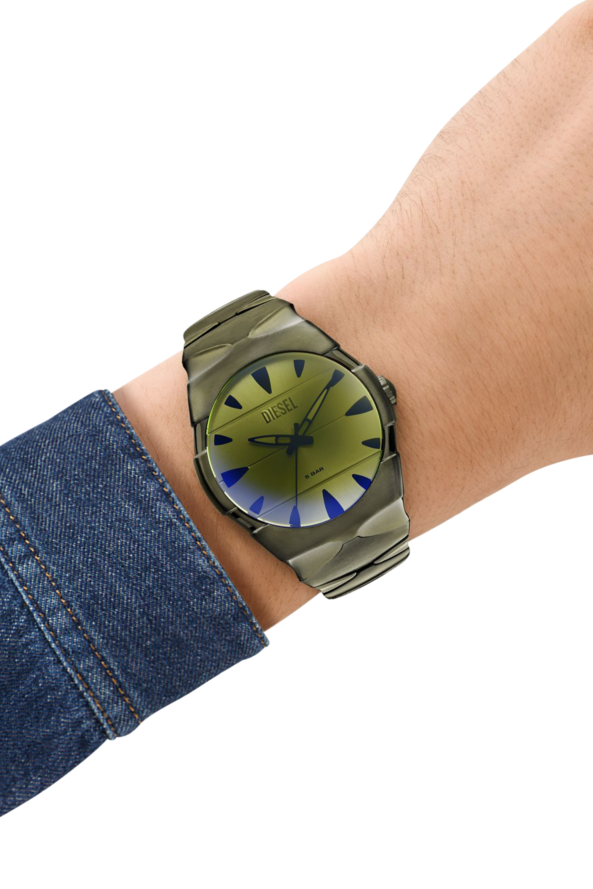 Diesel - DZ2215, Male's D-Sruptor Stainless Steel Watch in Green - 4