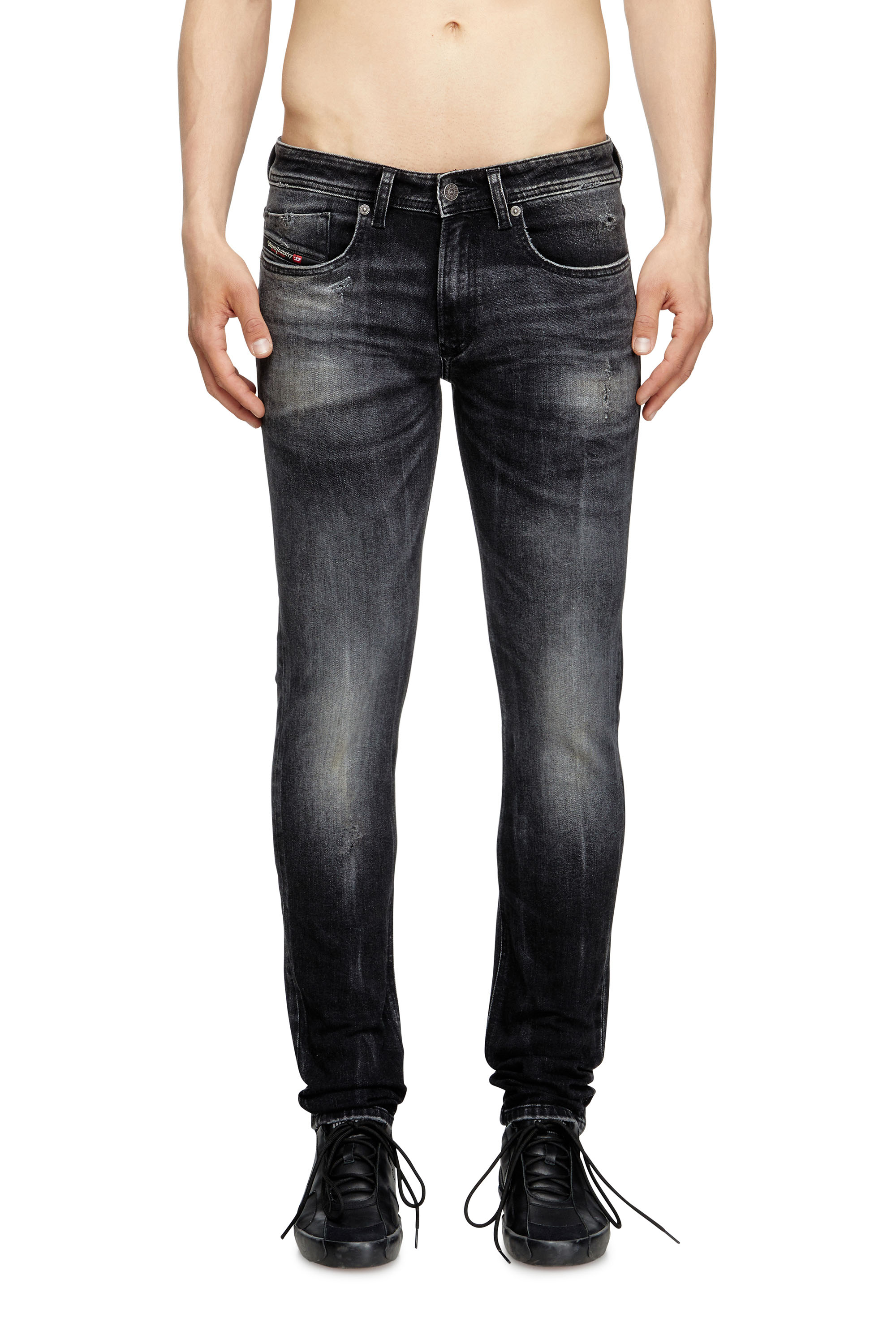 Diesel - Male's Skinny Jeans 1979 Sleenker 0DBDP, Black/Dark Grey - 1