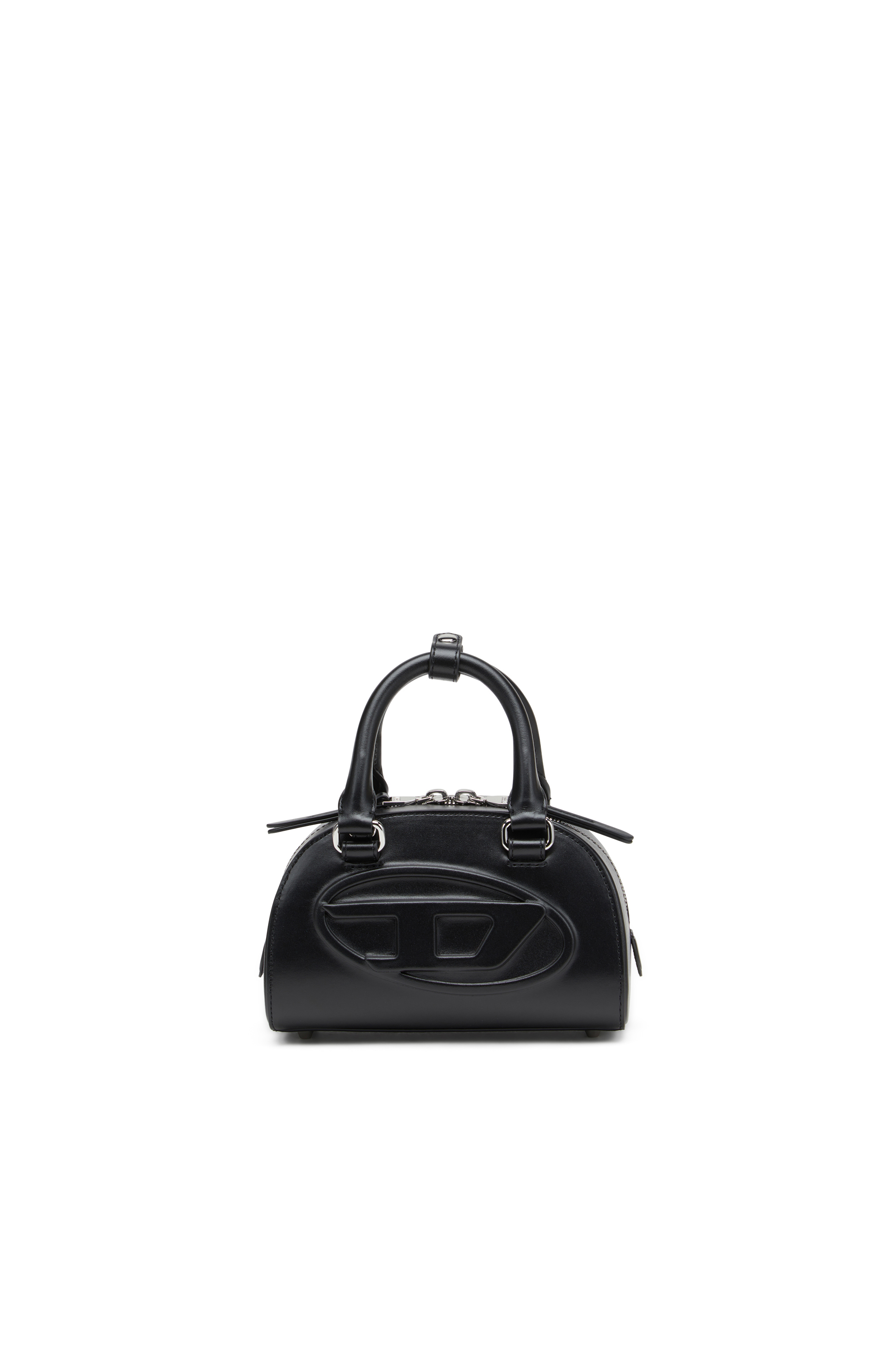 Diesel - 1DR DOME CROSSBODY, Female's Leather mini bowling bag in Black - 1