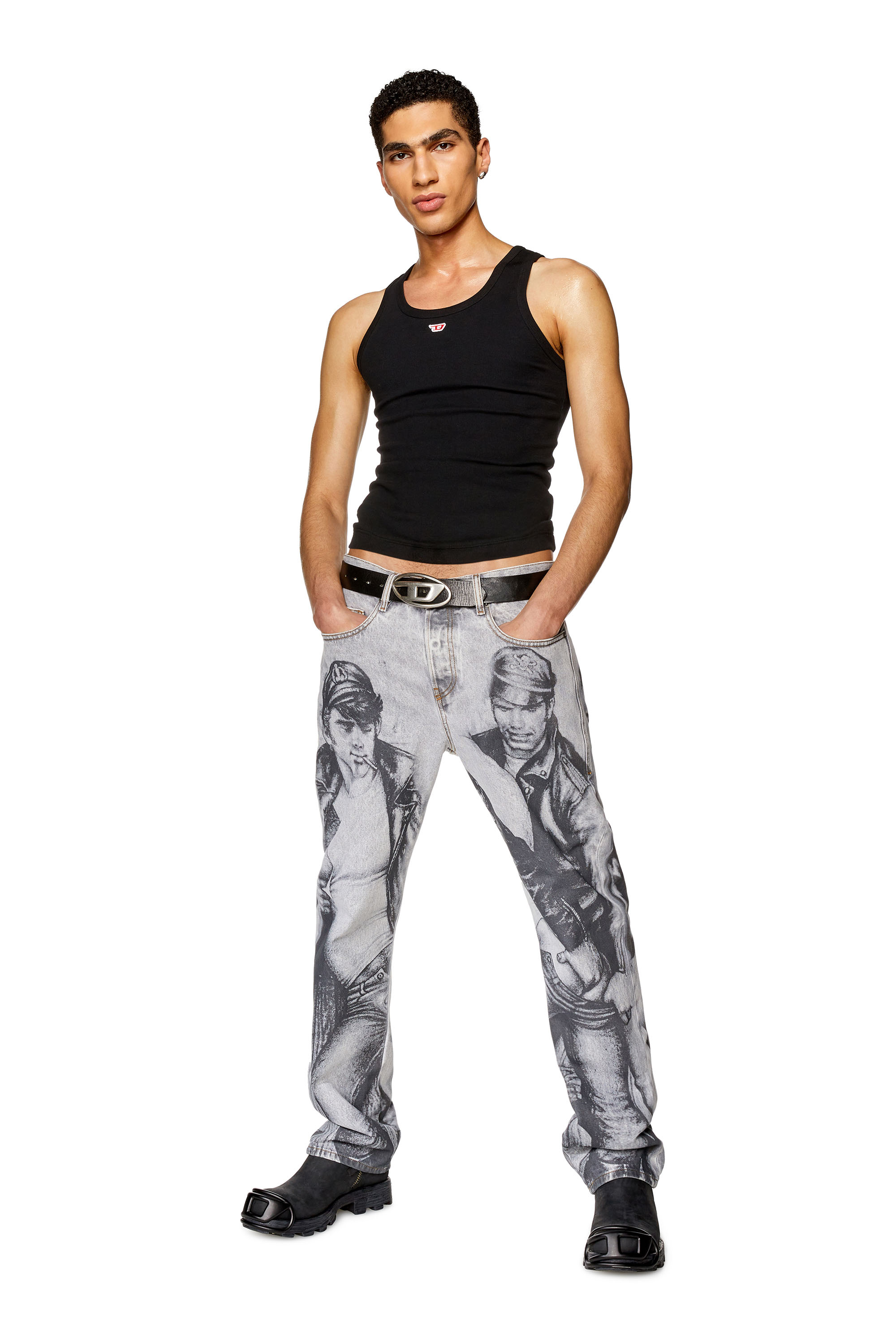 Diesel - Straight Jeans 2020 D-Viker 007F8, Gris - Image 1