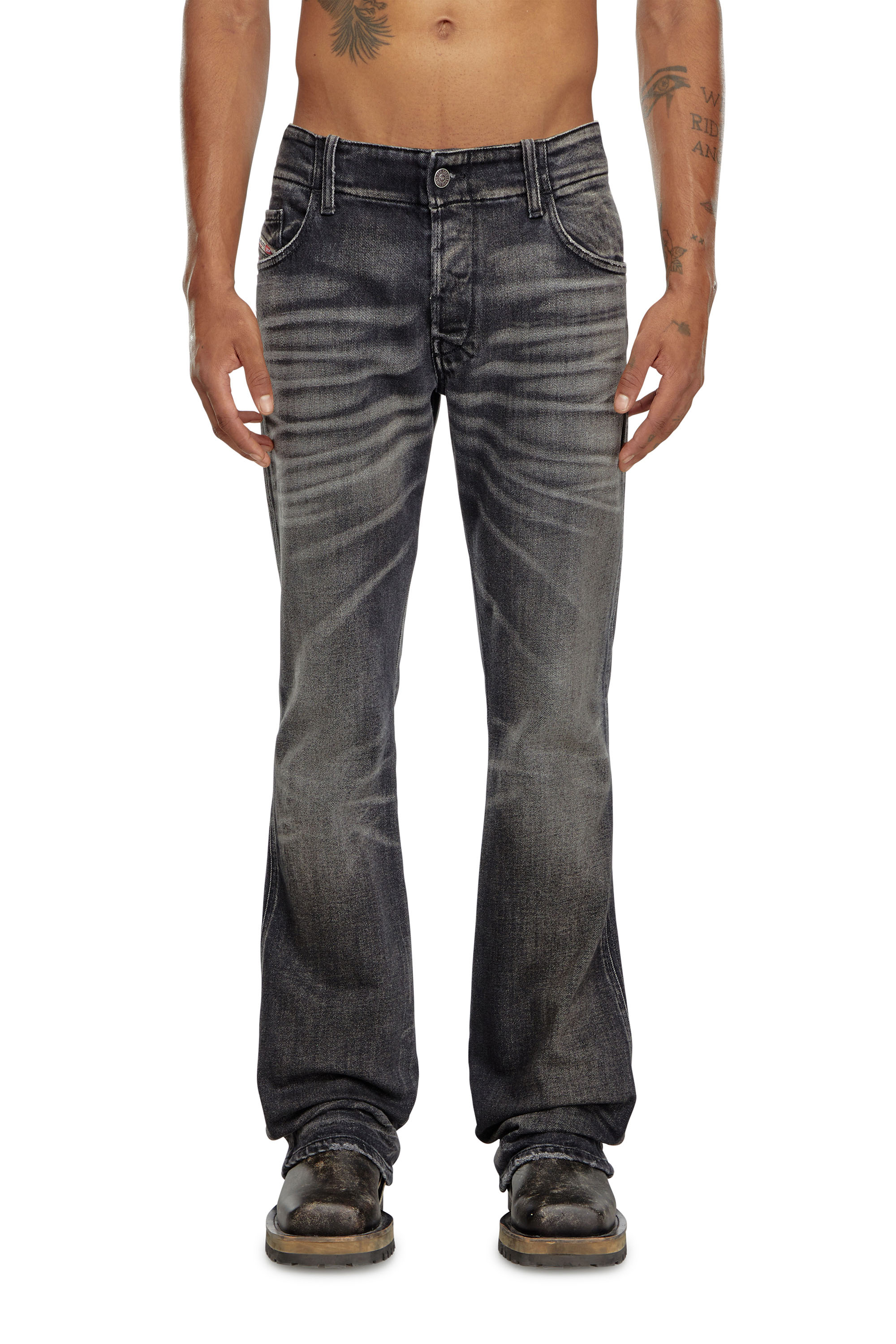 Diesel - Male Bootcut Jeans D-Backler 09J65, Black/Dark Grey - Image 1