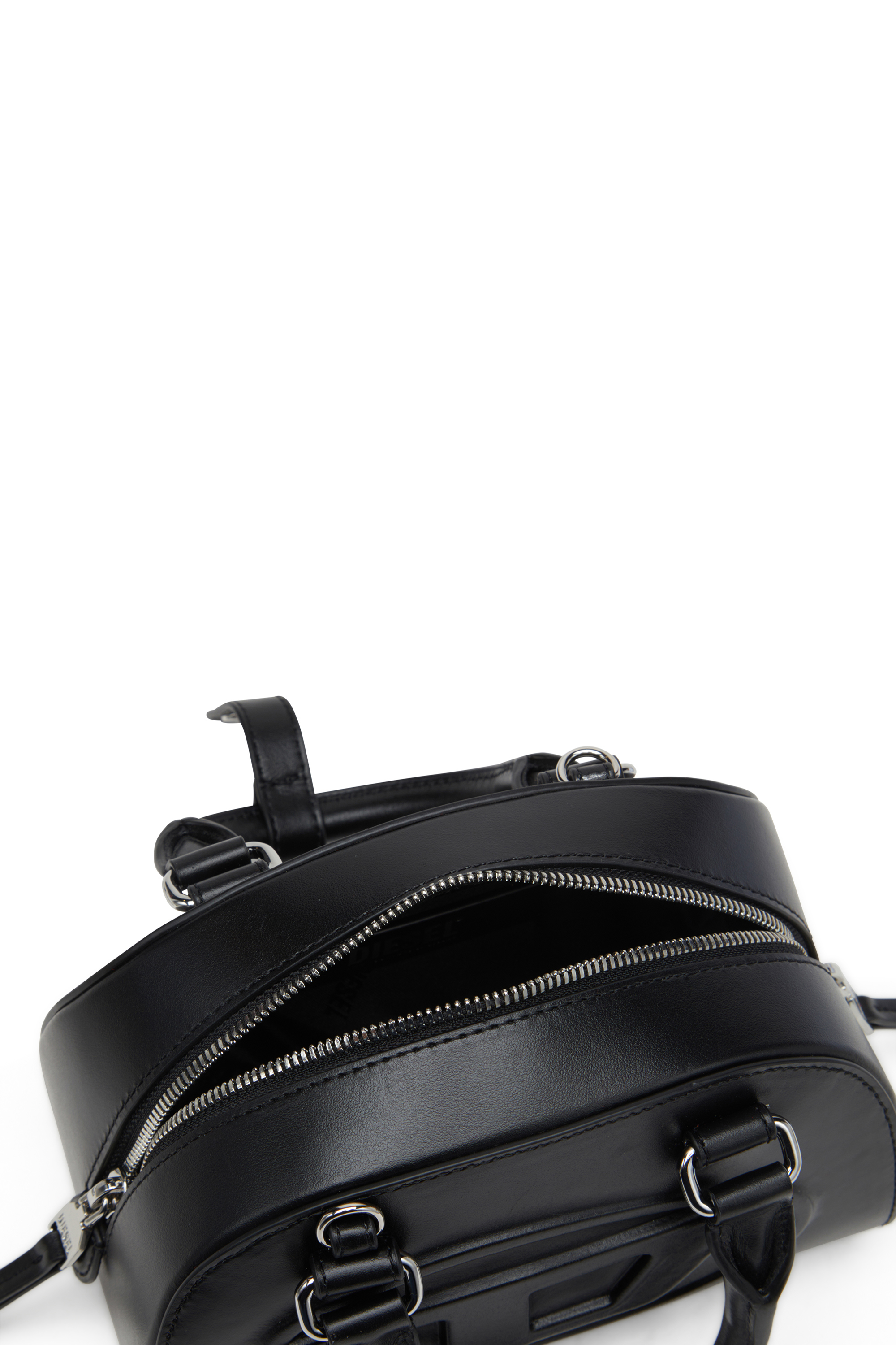 Diesel - 1DR DOME CROSSBODY, Female's Leather mini bowling bag in Black - 4