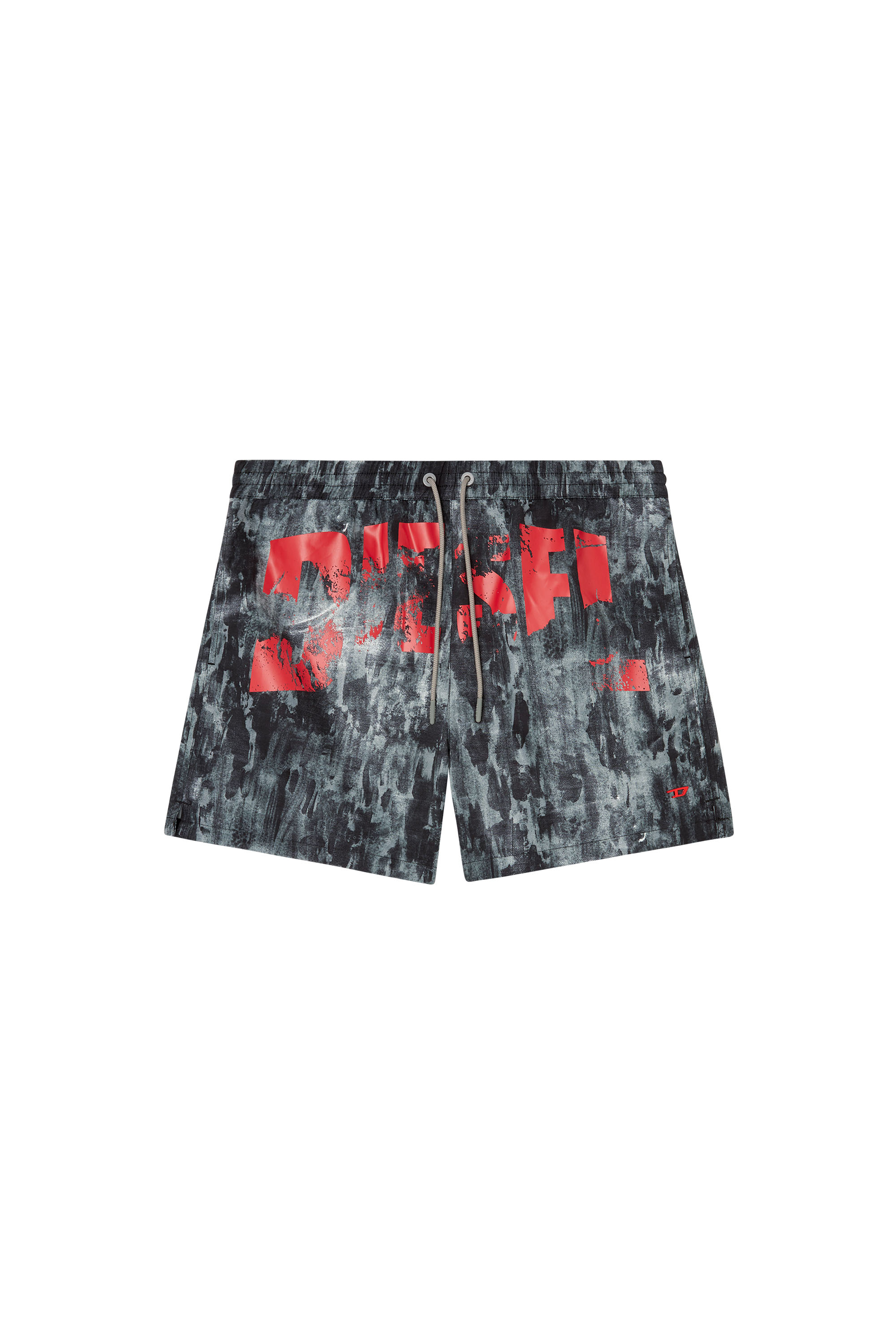 Diesel - RIO-41-D-POP, Male's Mid-length swim shorts with graphic print in Black - 4