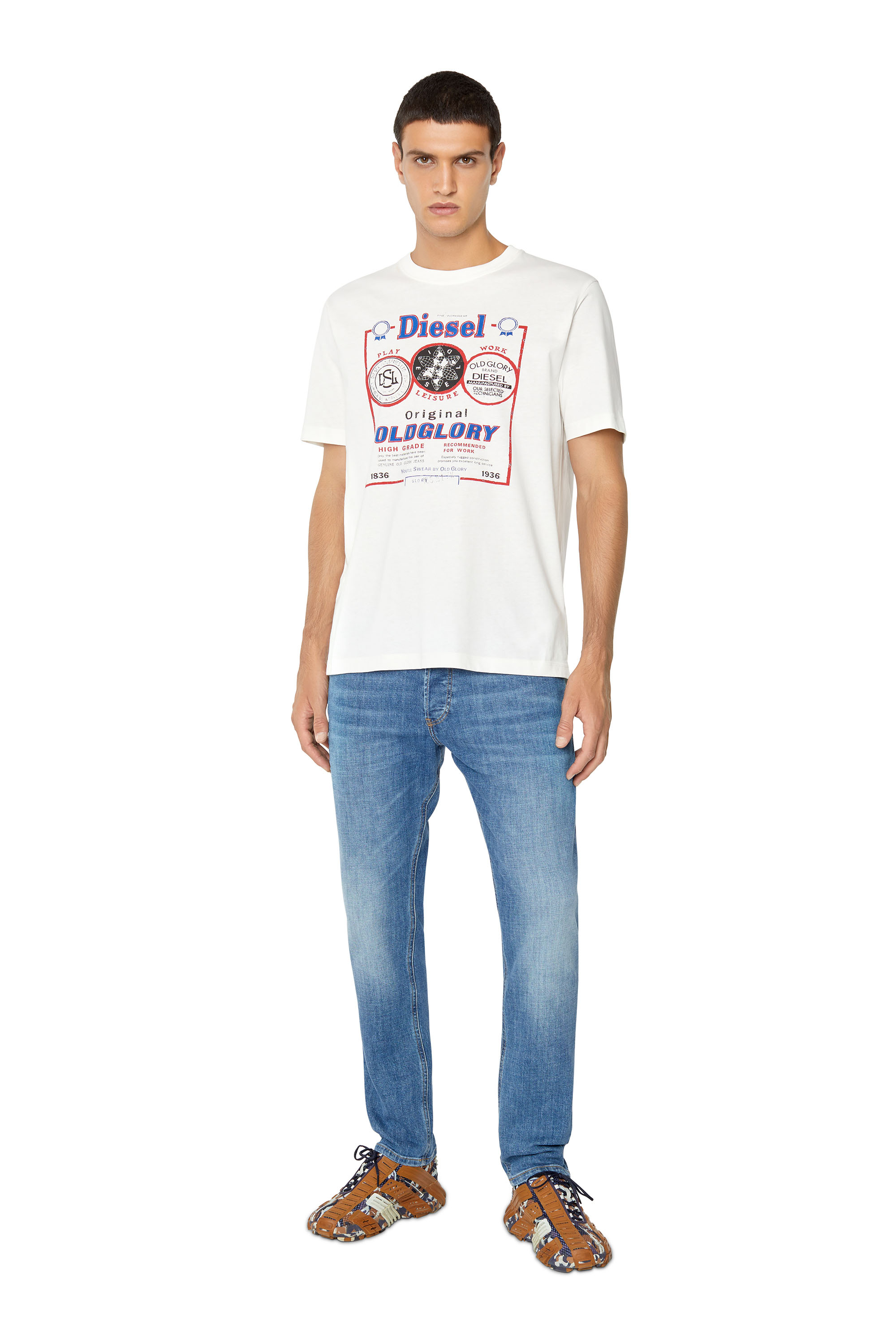 Diesel - D-Luster 0IHAT Slim Jeans, Medium Blue - Image 5