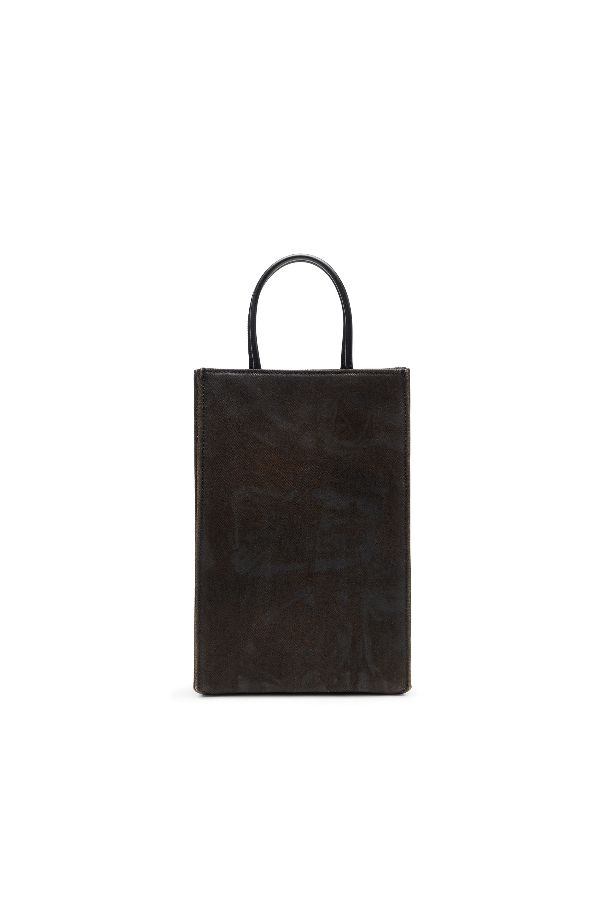 Diesel - LES SHOPPERS SHOPPER M X, Male's Tote bag in coated flocked denim in Black - 2