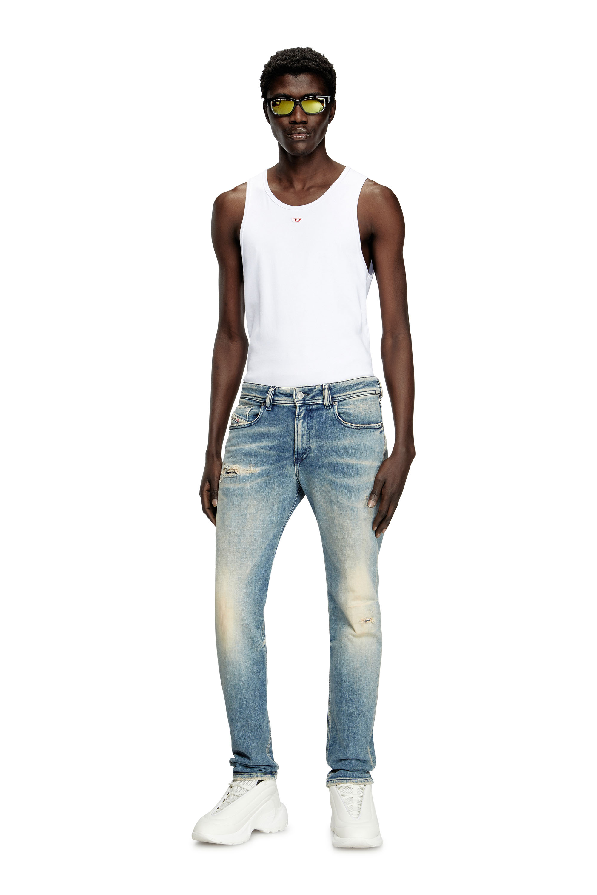 Diesel - Skinny Jeans 1979 Sleenker 09K58 Homme, Bleu Clair - Image 2