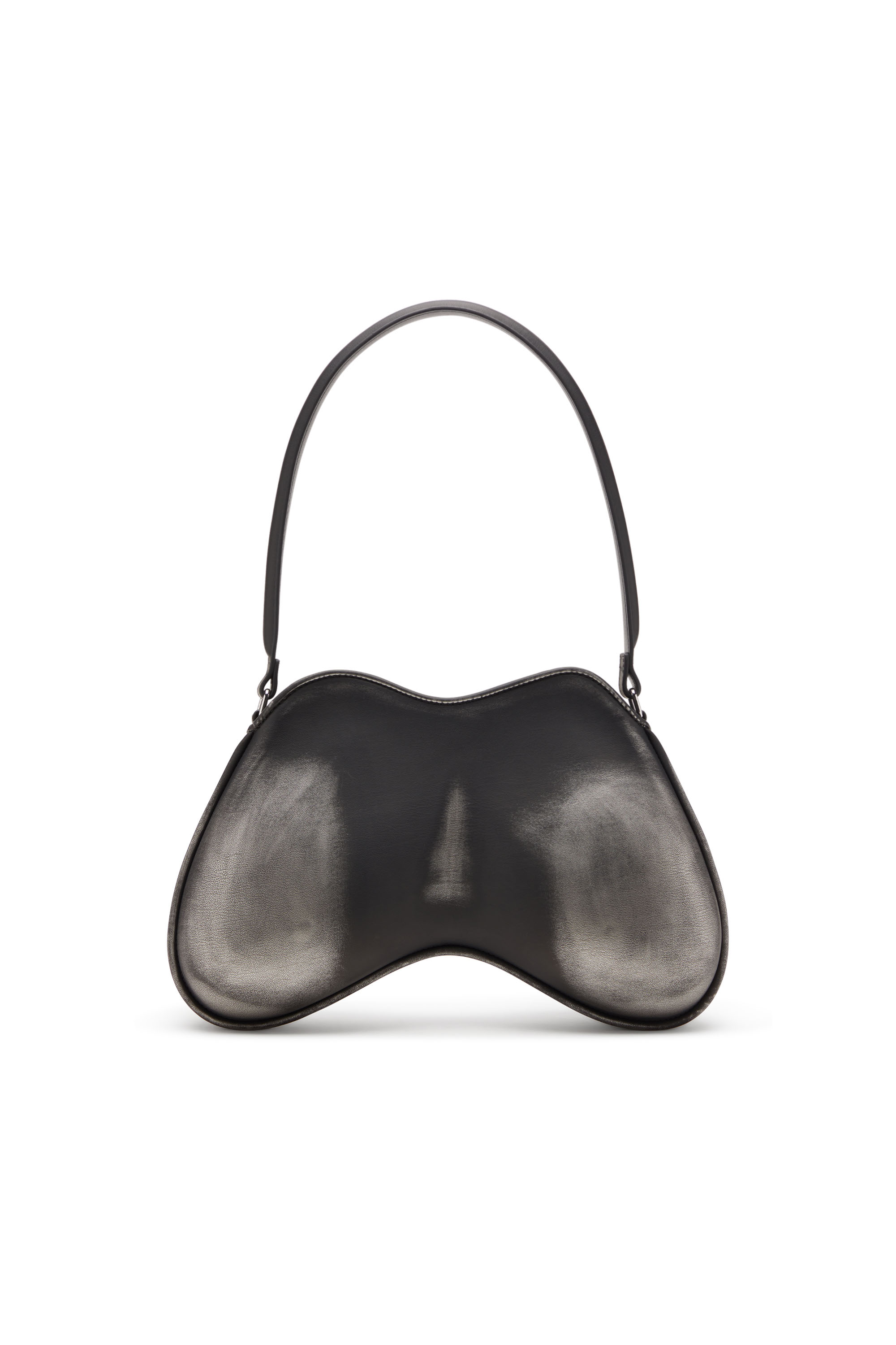 Diesel - DOUBLE-D SHOULDER, Double-D-Sac épaule rigide en PU brossé Femme in Noir - 2