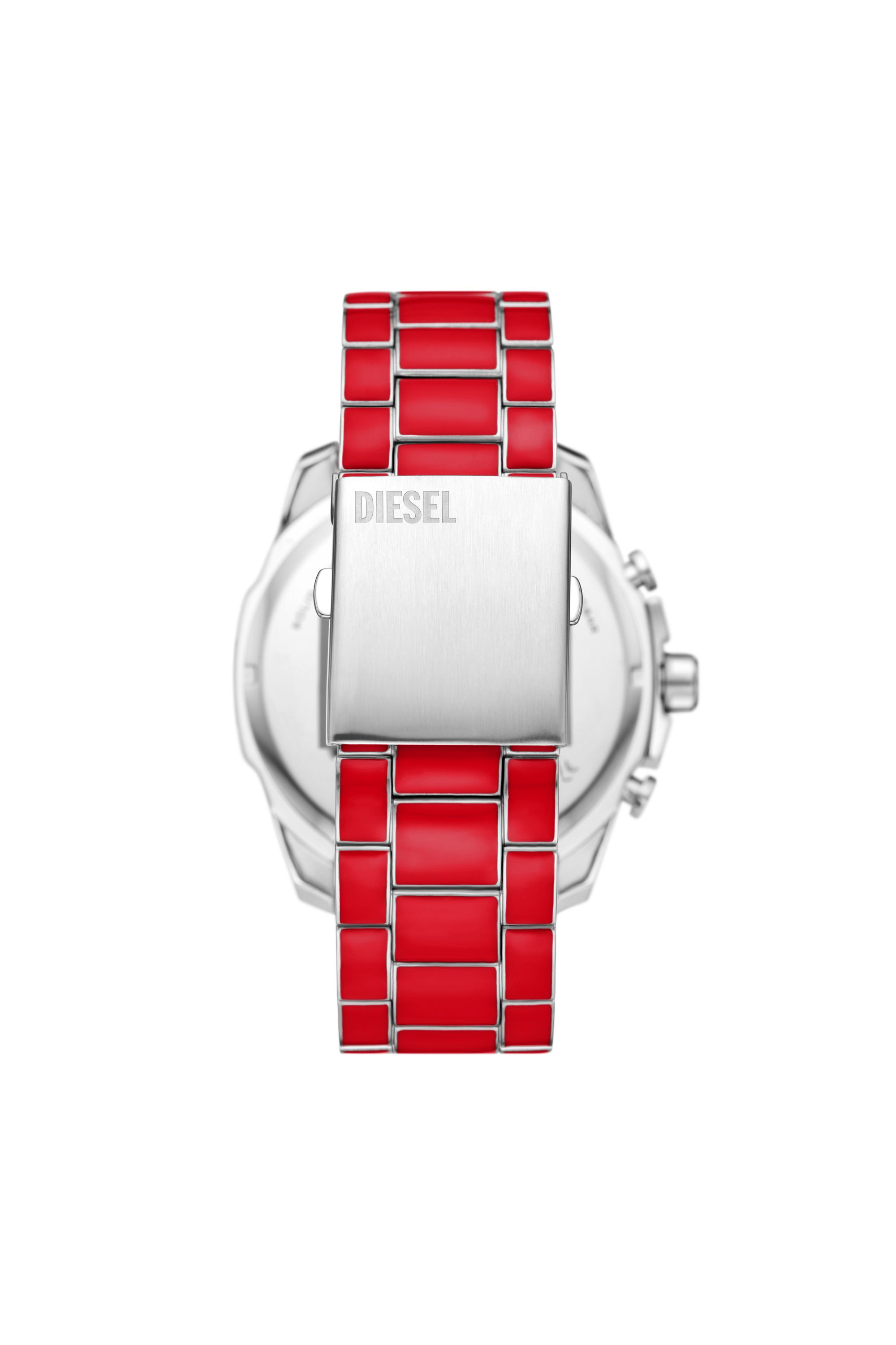 Diesel - DZ4638, Male Mega Chief red enamel and stainless steel watch in Red - Image 2