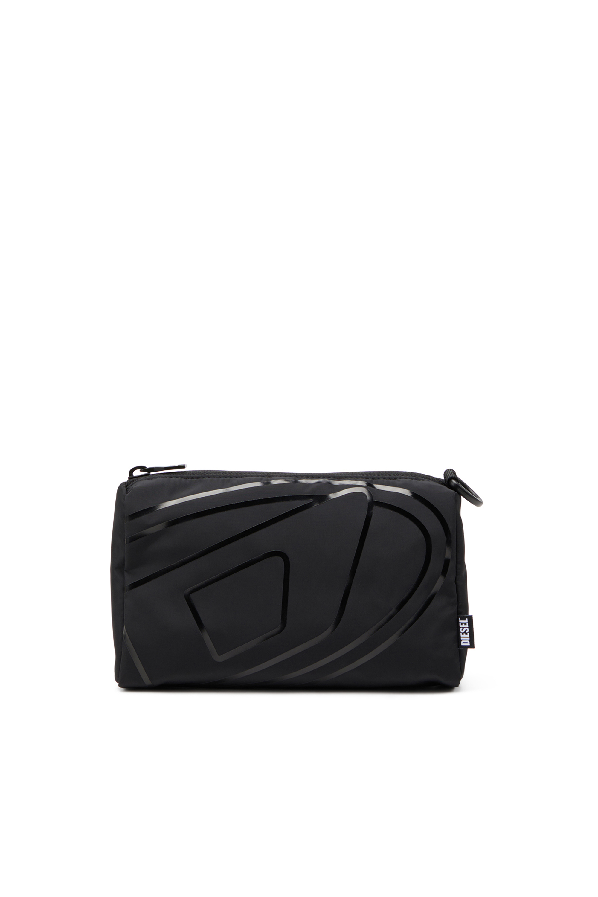 Diesel - DRAPE POUCH, Male's Nylon pouch with Oval D print in Black - 2