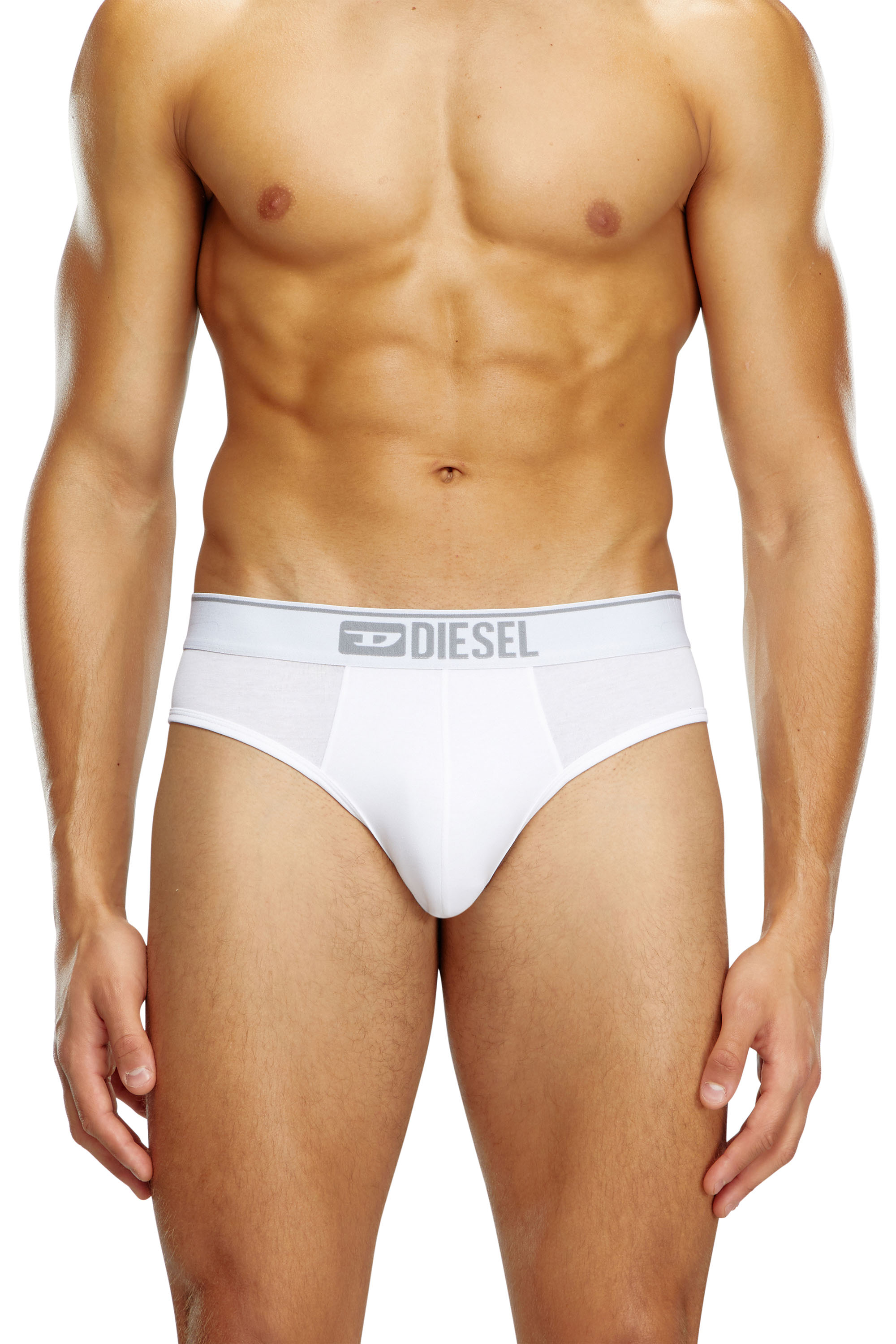 Diesel - UMBR-ANDRETHREEPACK, Lot de trois slips couleur unie à logo Homme in Polychrome - 3