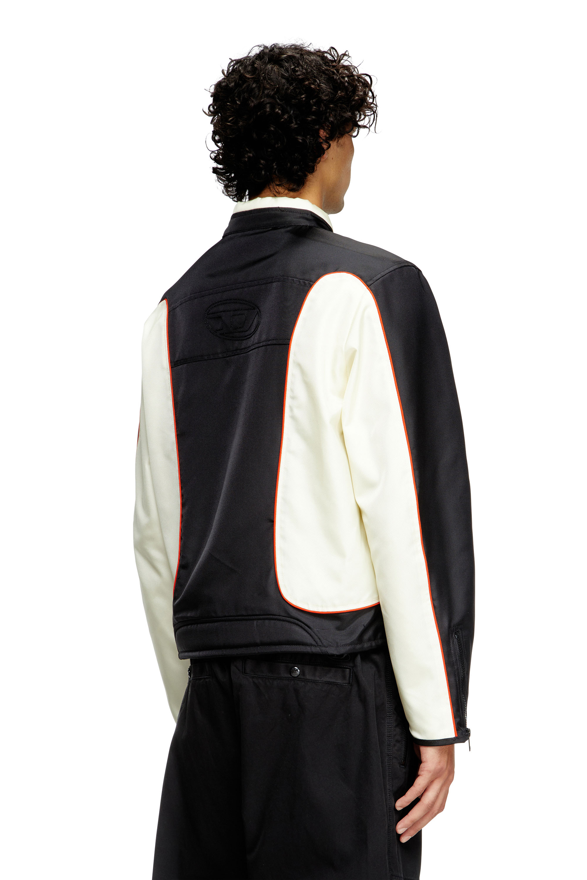 Diesel - J-BLINK-A, Veste biker color-block avec passepoil Homme in Polychrome - 3