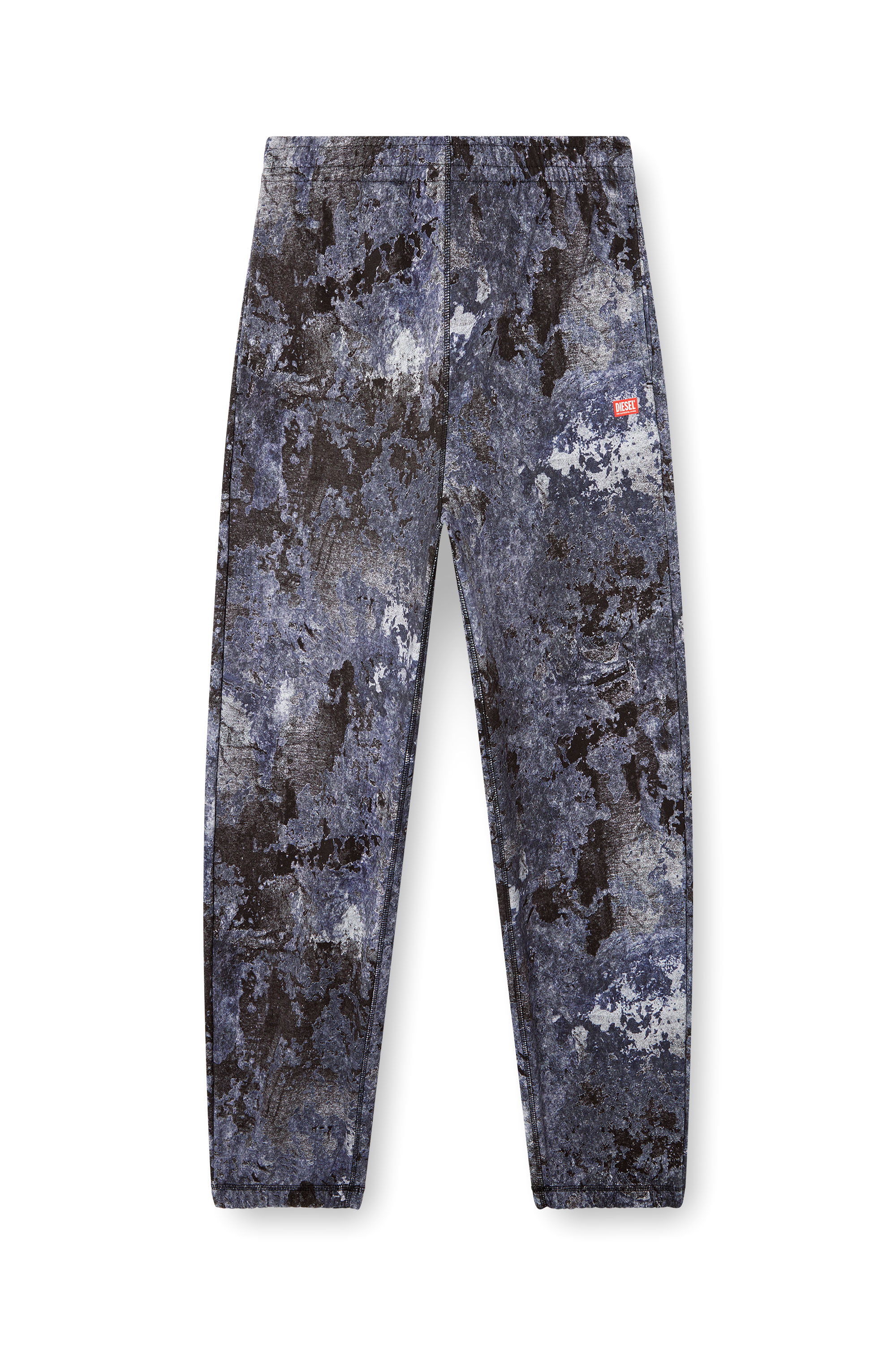 Diesel - P-MARKY-R2, Male's Sweatpants with marble wash treatment in Blue - 4