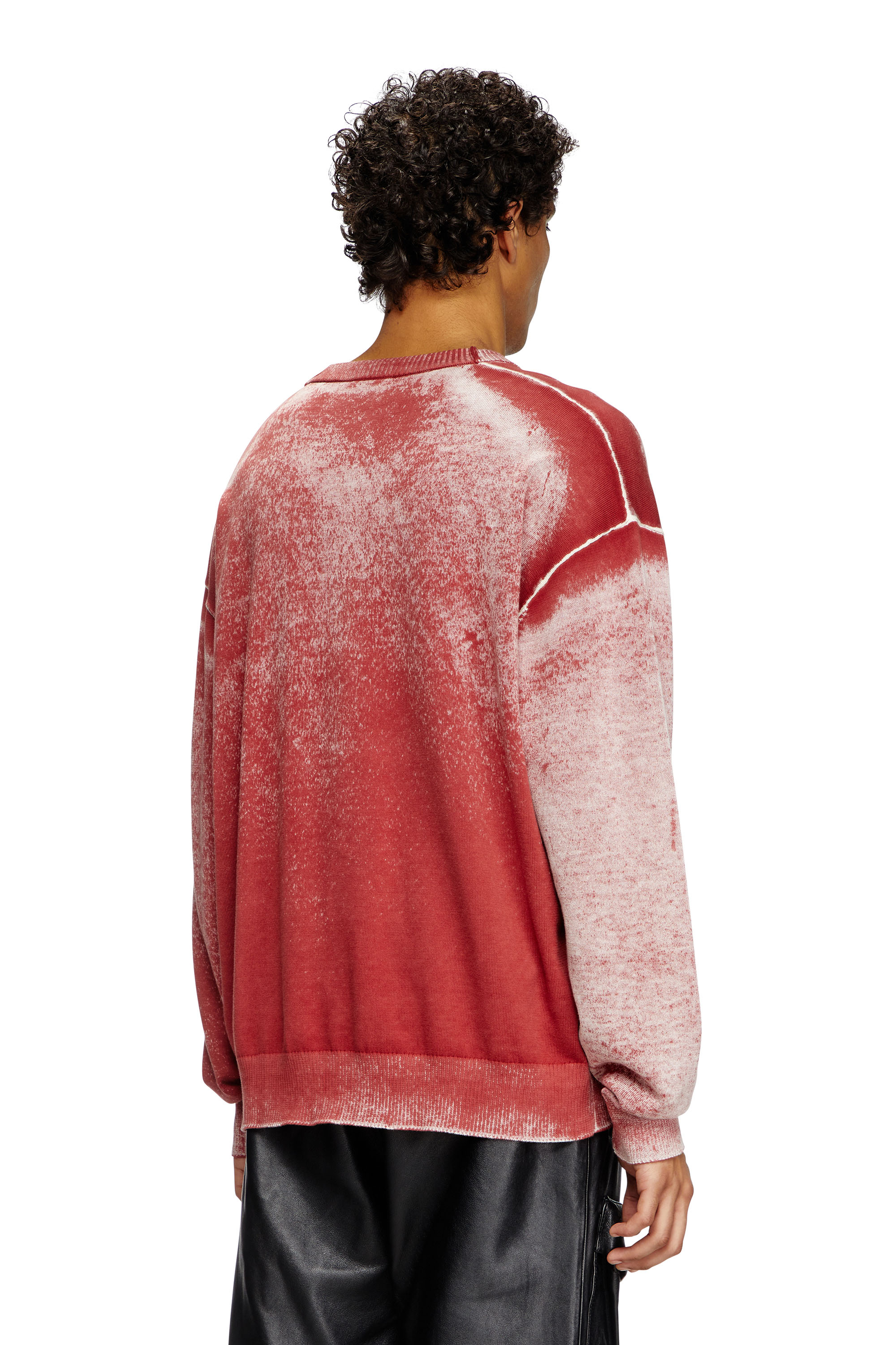 Diesel - K-BELEZ, Male's Reverse-print logo jumper in Red - 2