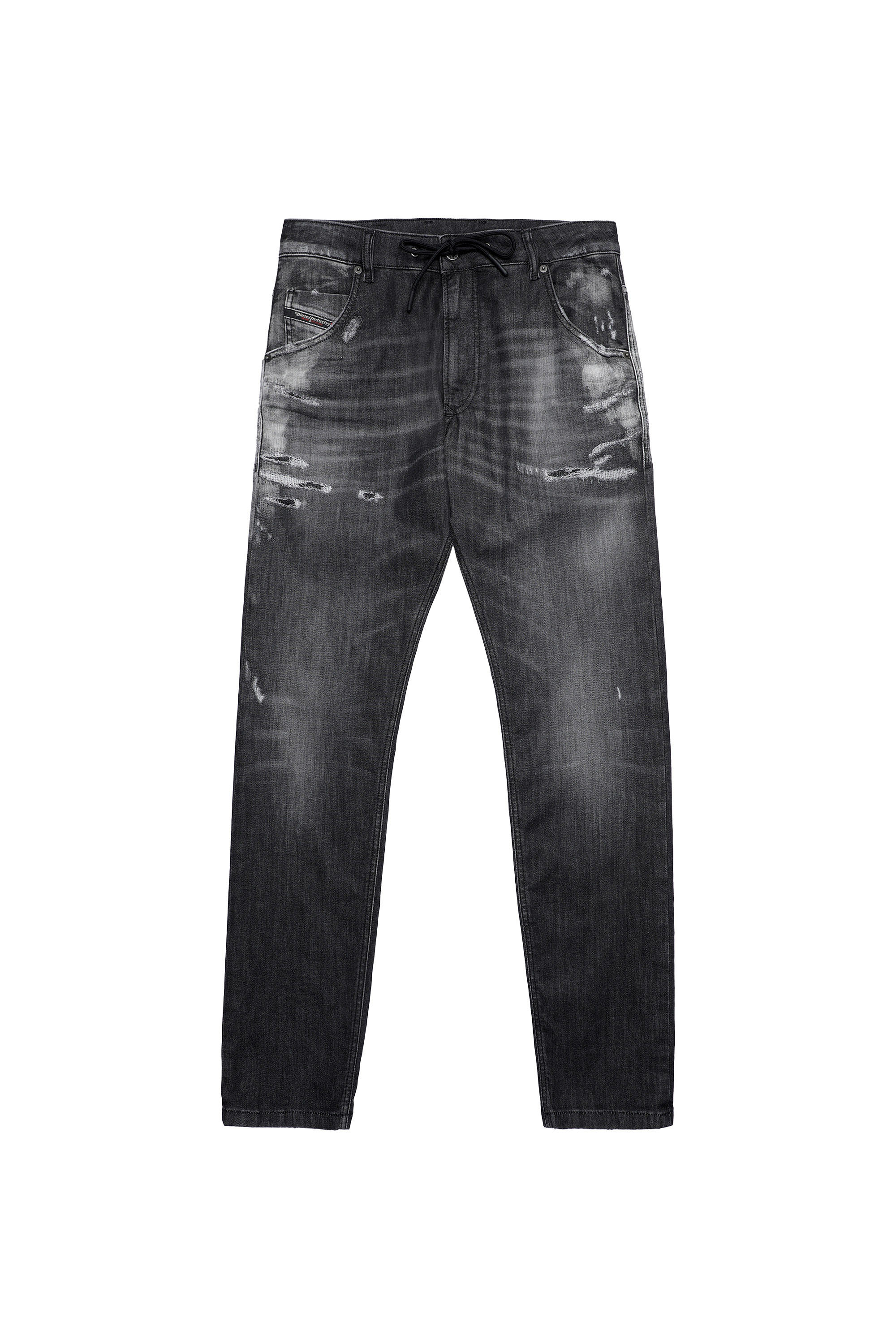 Diesel - Krooley JoggJeans® 09B53 Tapered, Black/Dark Grey - Image 6