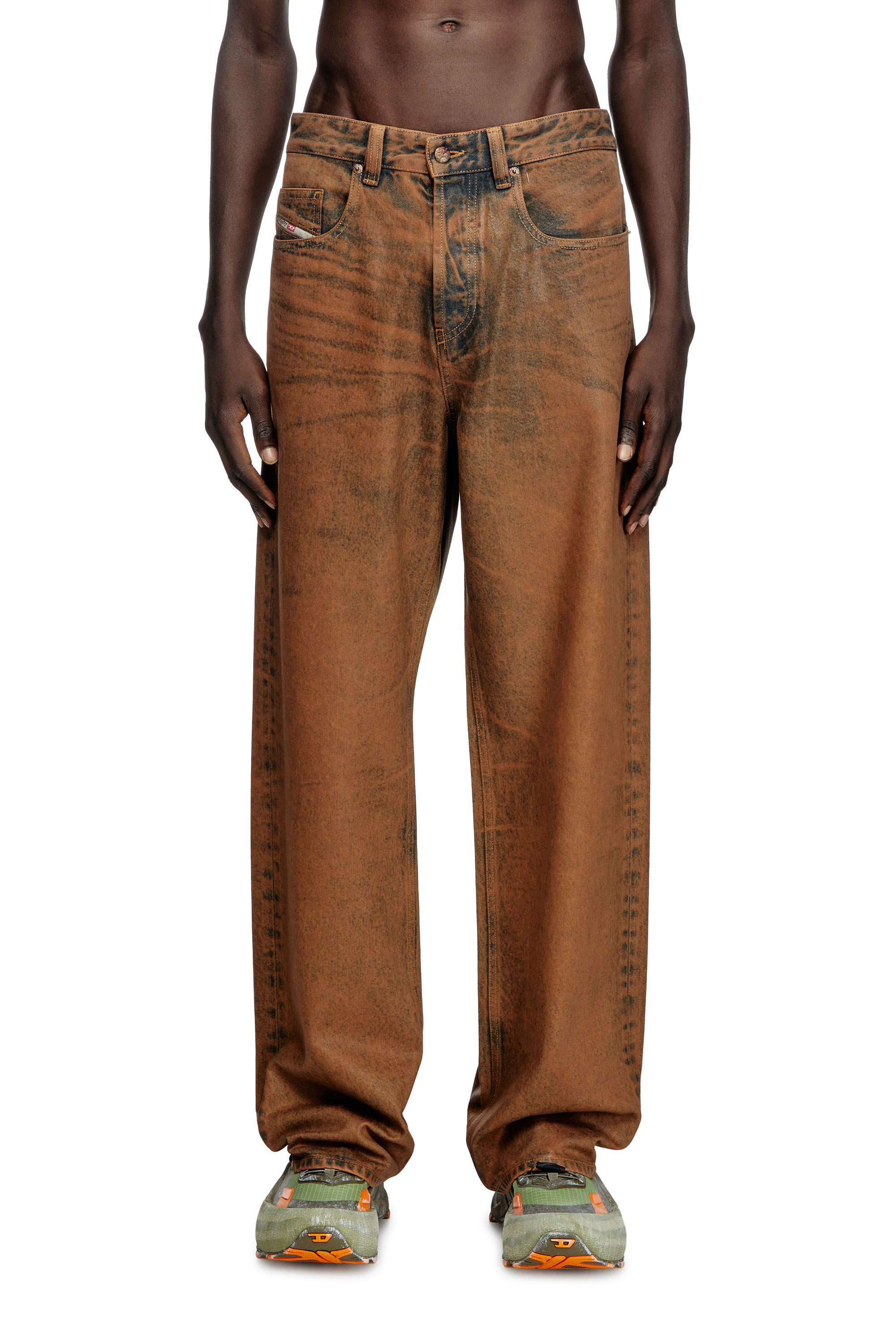 Diesel - Male's Relaxed Jeans 2001 D-Macro 09K82, Brown - 2