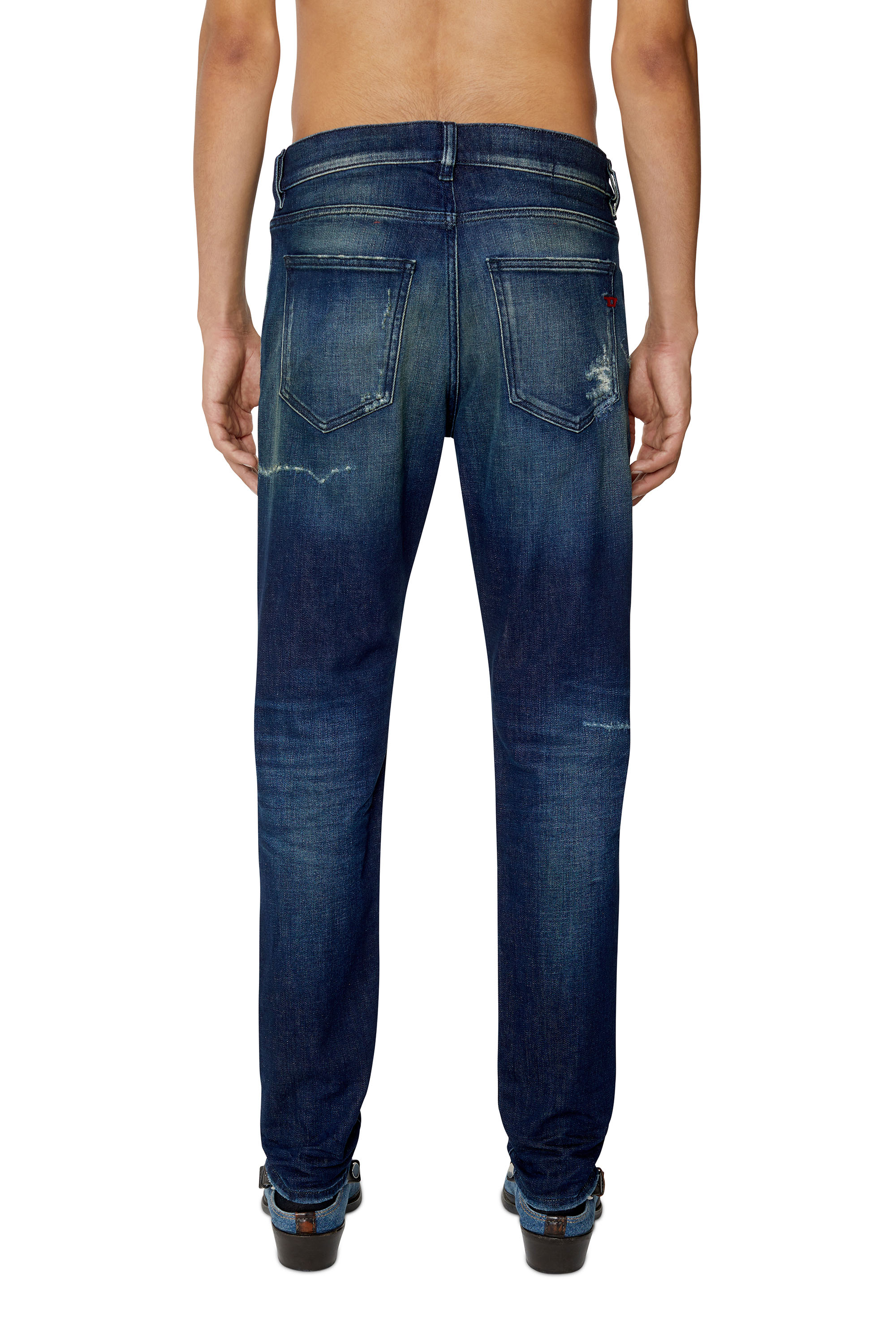 Diesel - 2019 D-Strukt 09F57 Slim Jeans, Dark Blue - Image 2