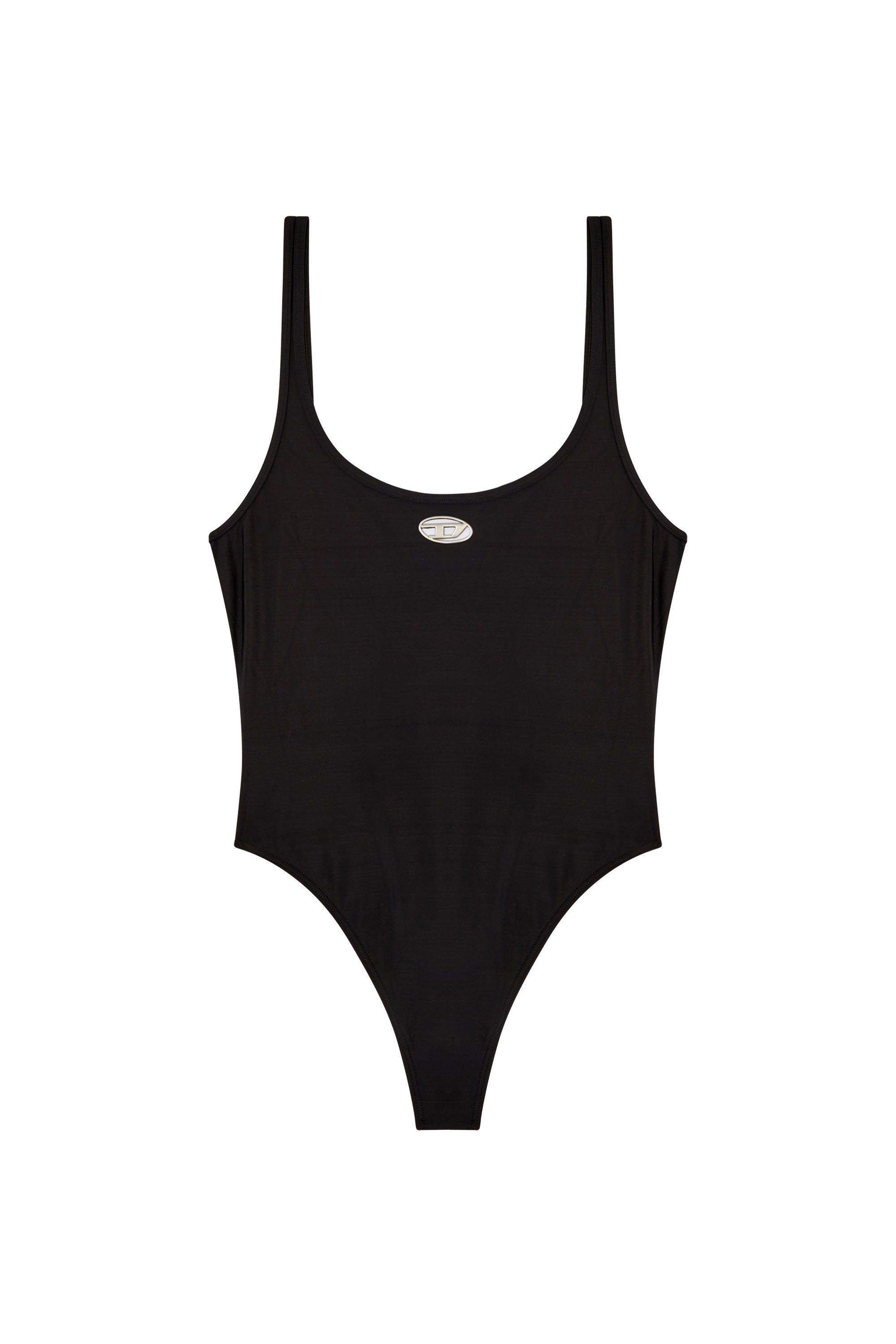 Diesel - UT-BODY-UTLT, Female's Swimsuit with cut-out logo in Black - 4