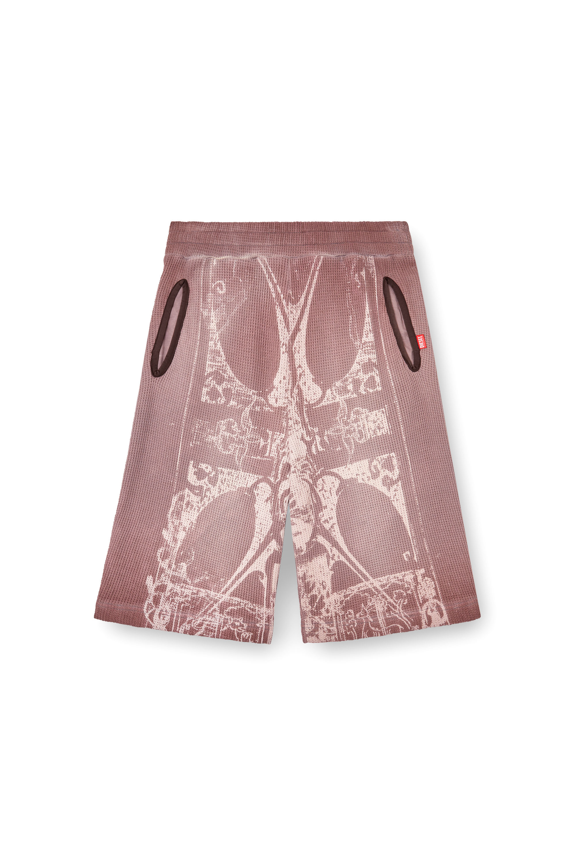 Diesel - P-WARKY-SHORT, Short gaufré avec imprimé médiéval Homme in ToBeDefined - 4