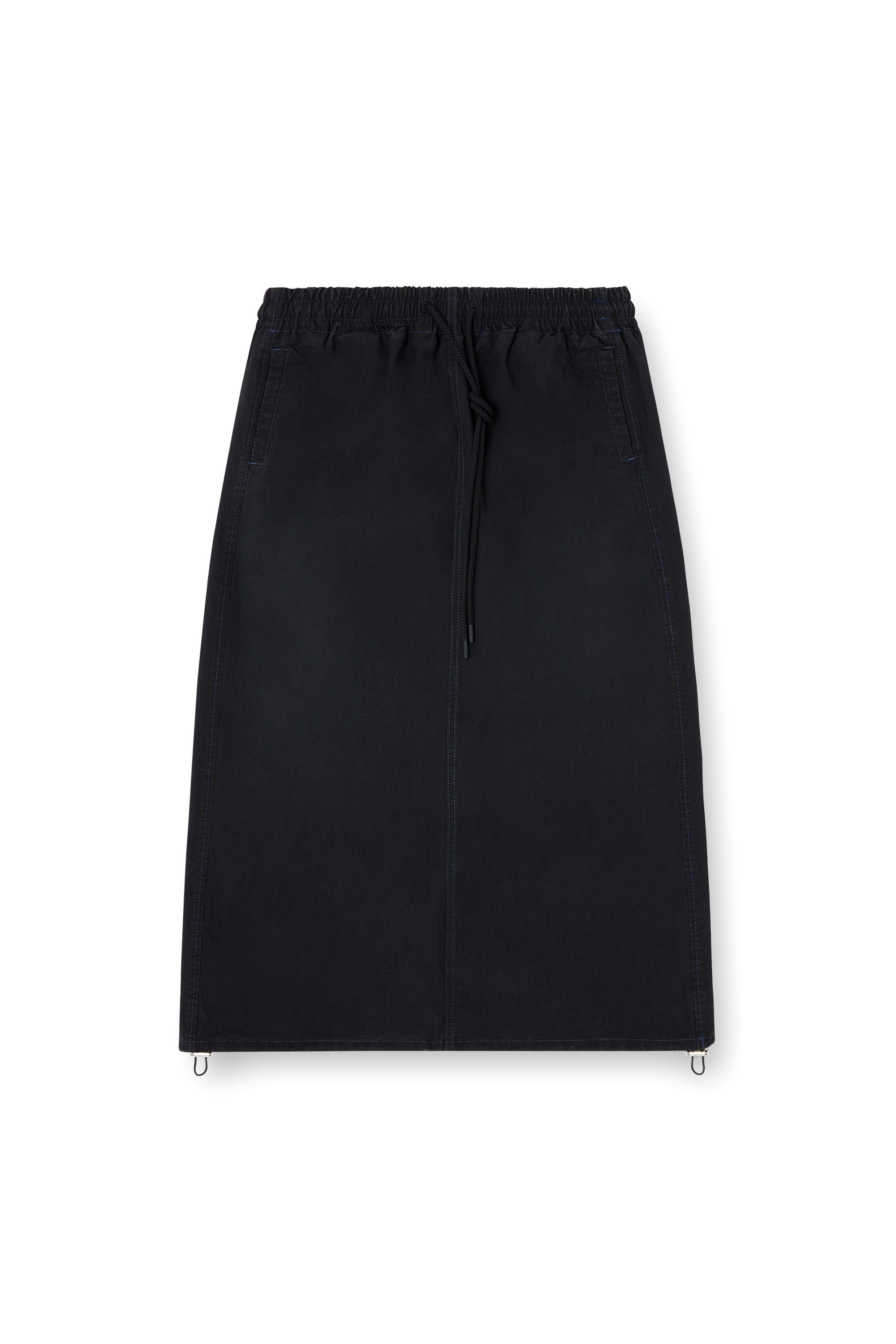 Diesel - DE-OREN-C JOGG, Jupe midi en tissu JoggJeans technique Femme in Noir - 3