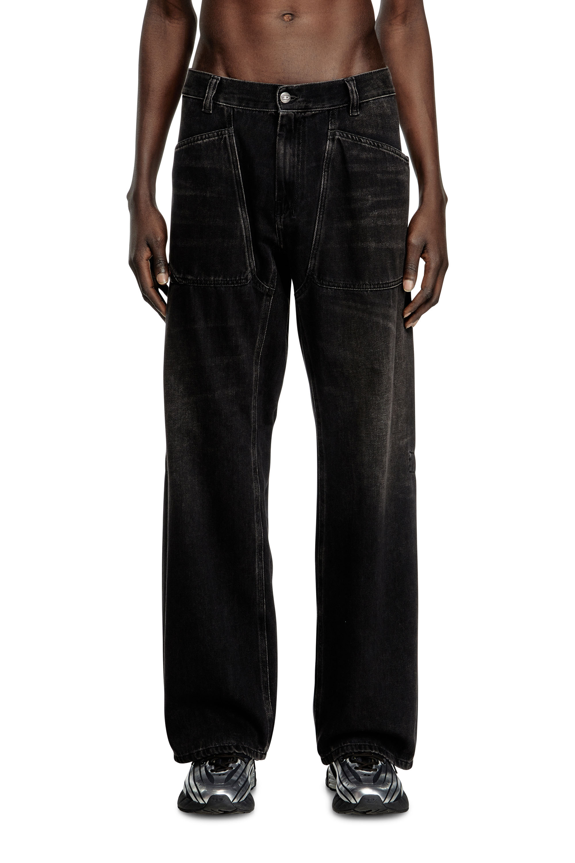 Diesel - Male's Relaxed Jeans D-Zeta 09J96, Black/Dark Grey - 1