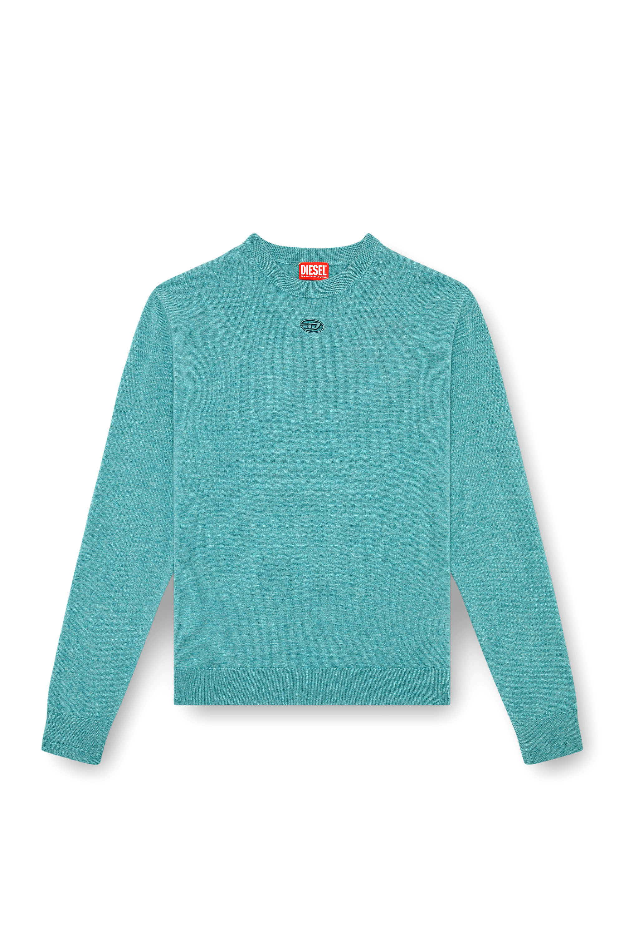 Diesel - K-VIERI, Male's Wool and cashmere jumper in Azure - 5