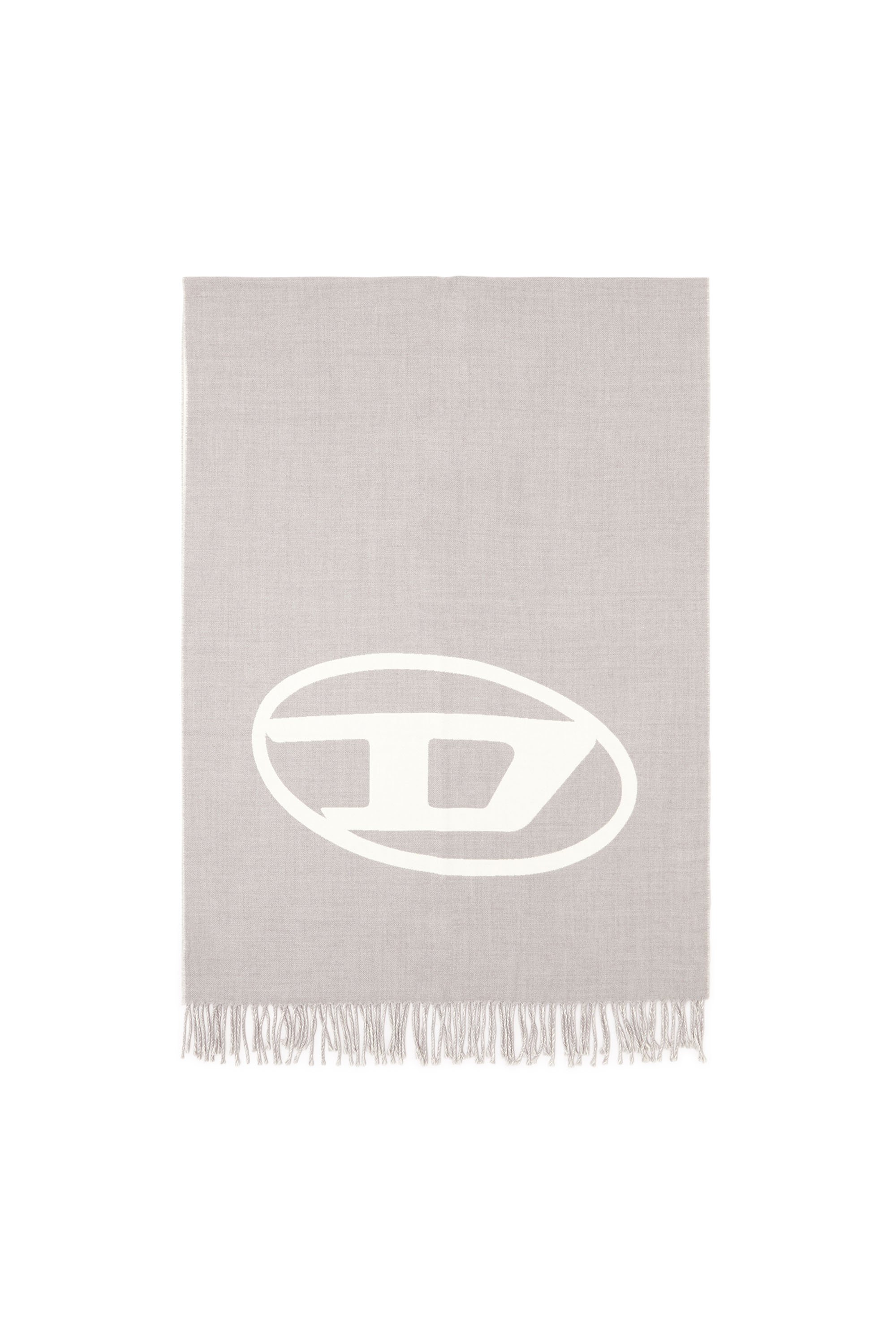 Diesel - S-TEVIE, Male's Reversible two tone wool scarf in White/Grey - 1