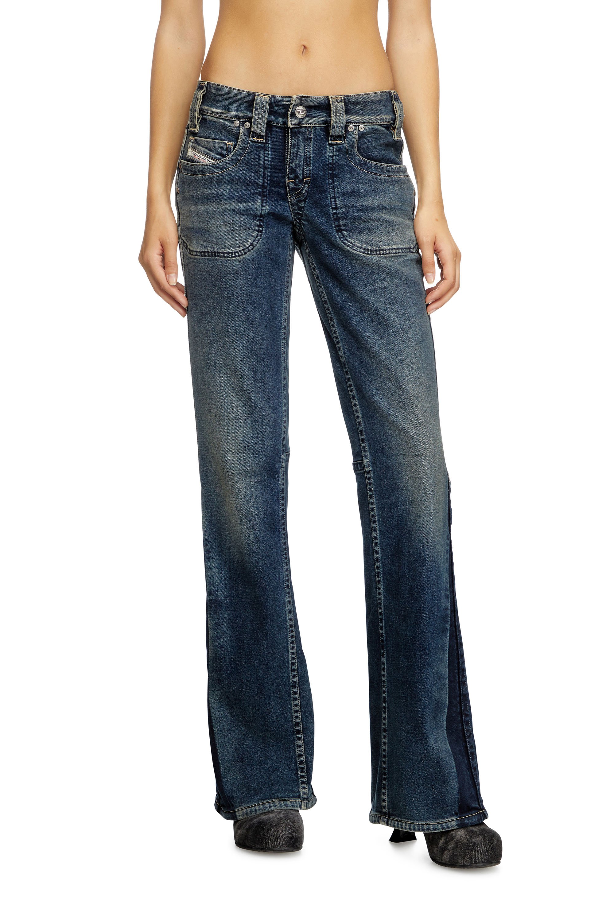 Diesel - Bootcut Jeans D-Resh 09J06 Femme, Bleu moyen - Image 2