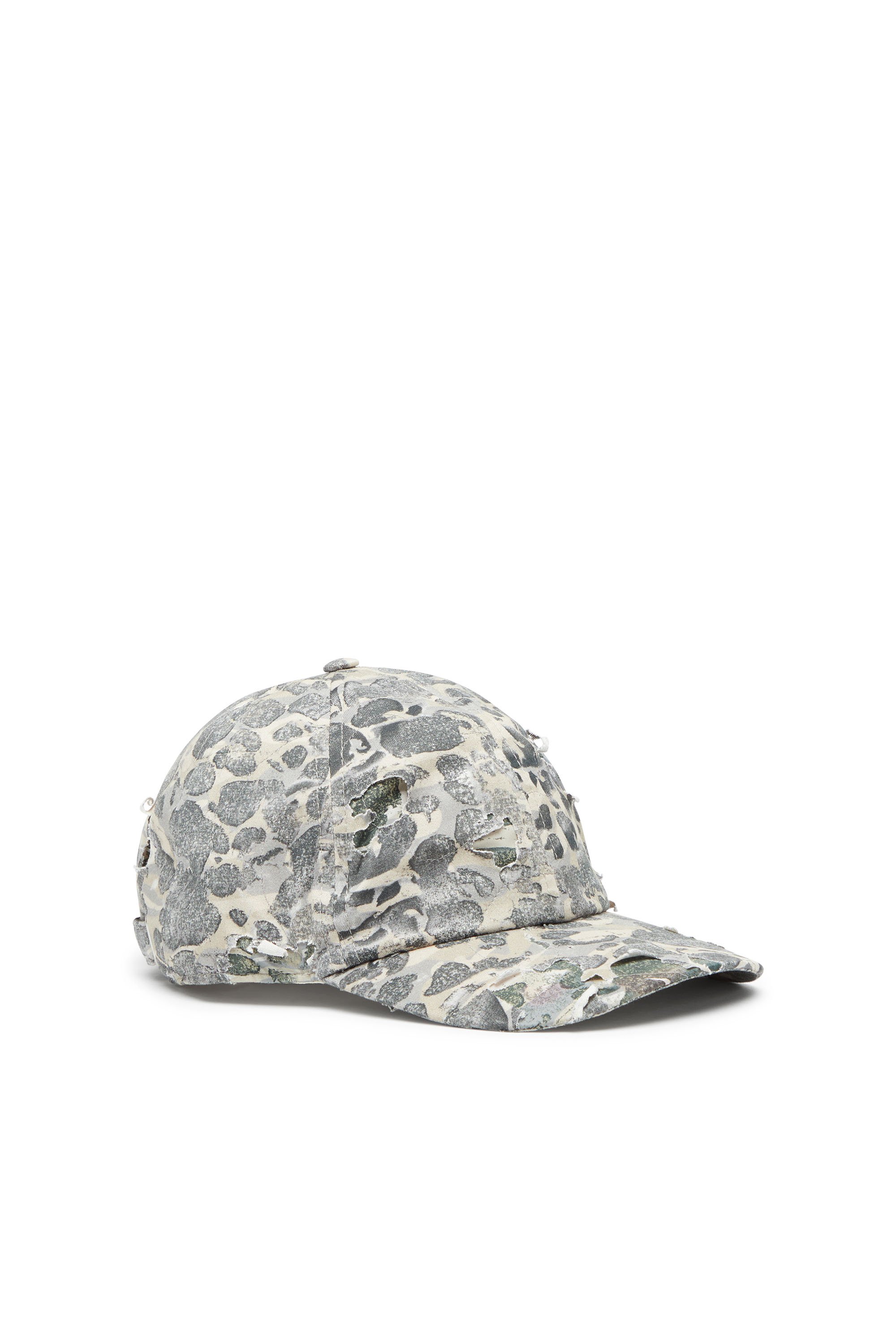 Diesel - C-STEVEN, Male Camo baseball cap with destroyed finish in Multicolor - Image 1