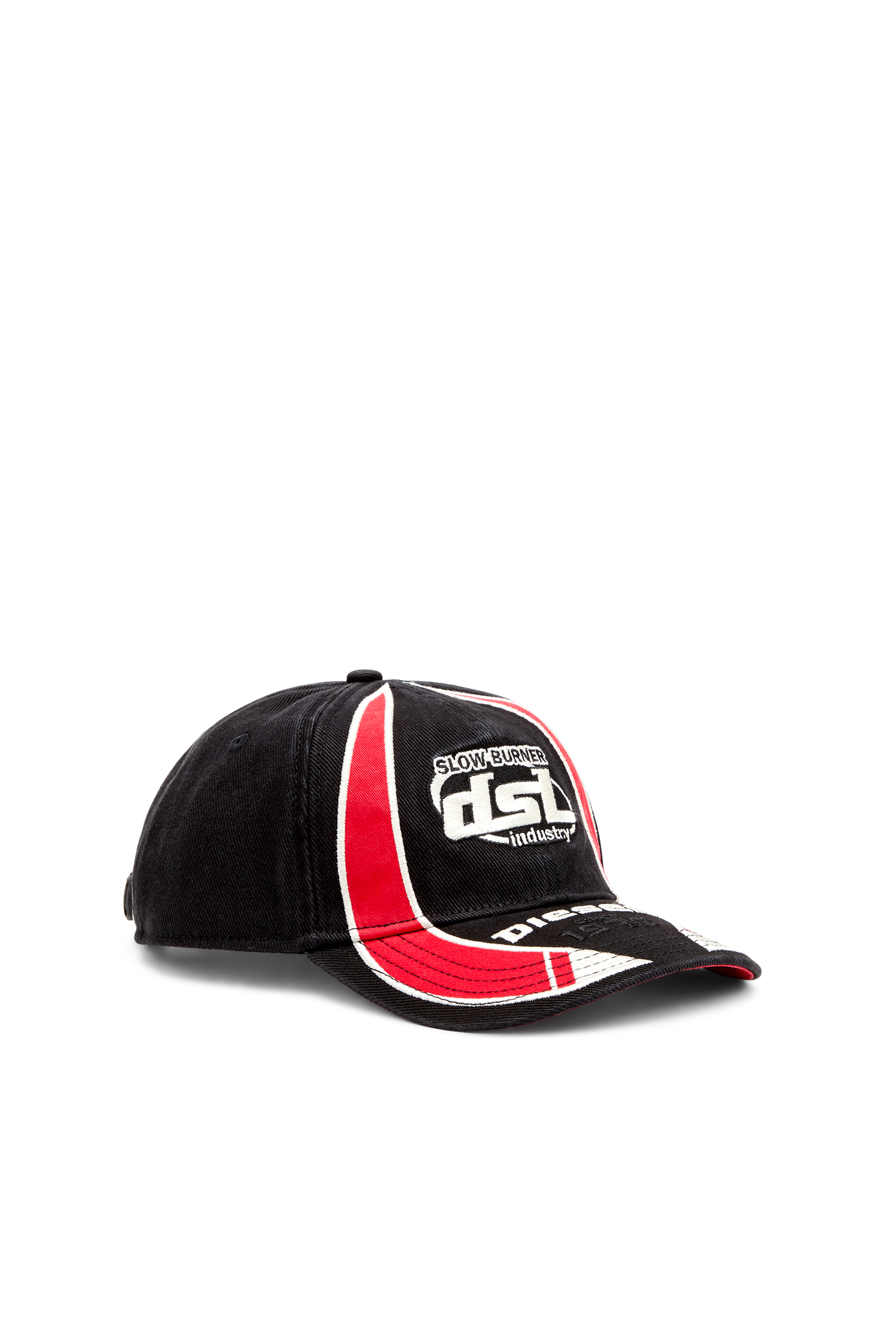 Diesel - C-ARSON, Male's Baseball cap with embroidered detail in Black/Red - 1