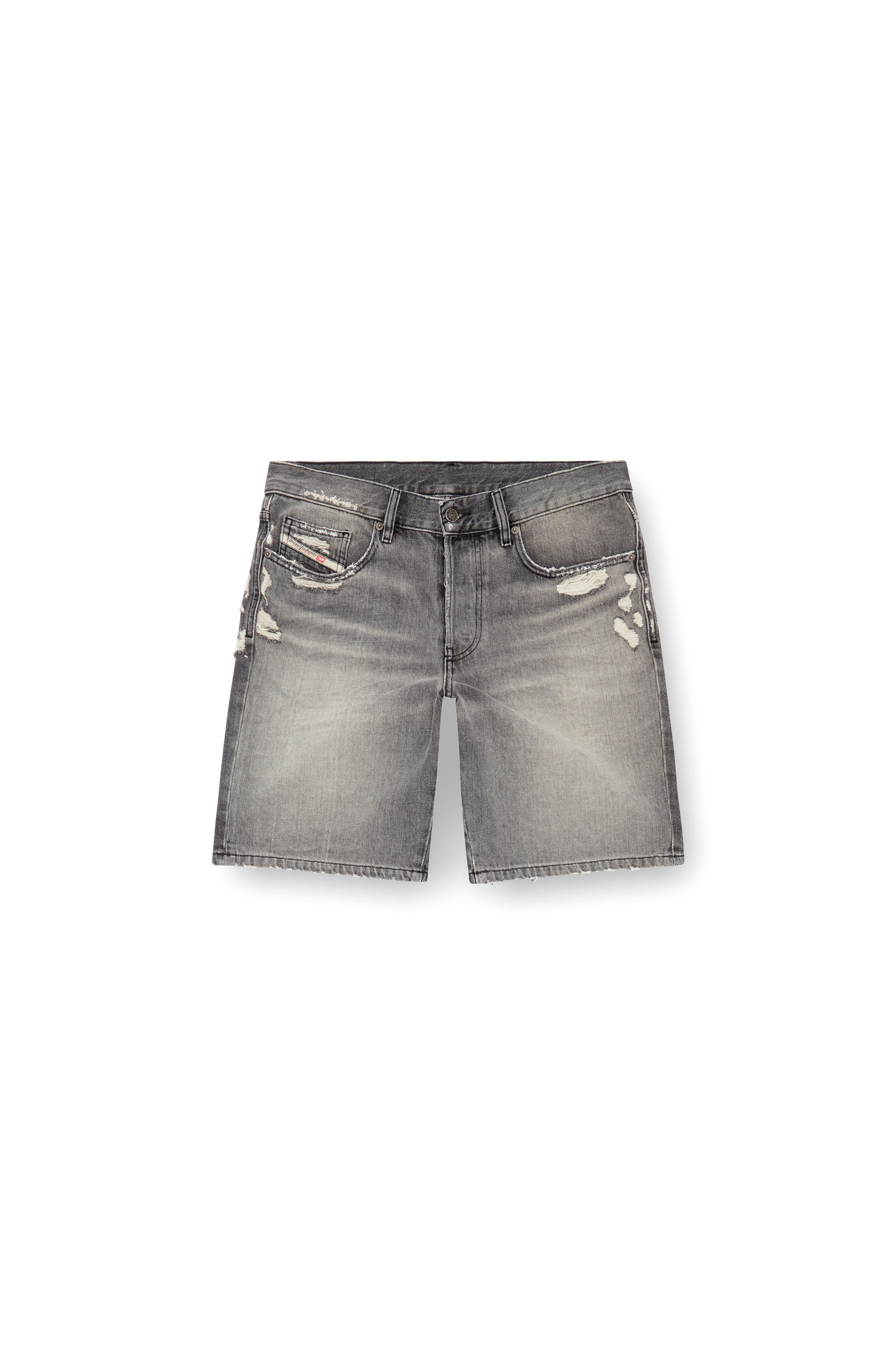 Diesel - REGULAR-SHORT, Male's Denim shorts in Dark Grey - 5