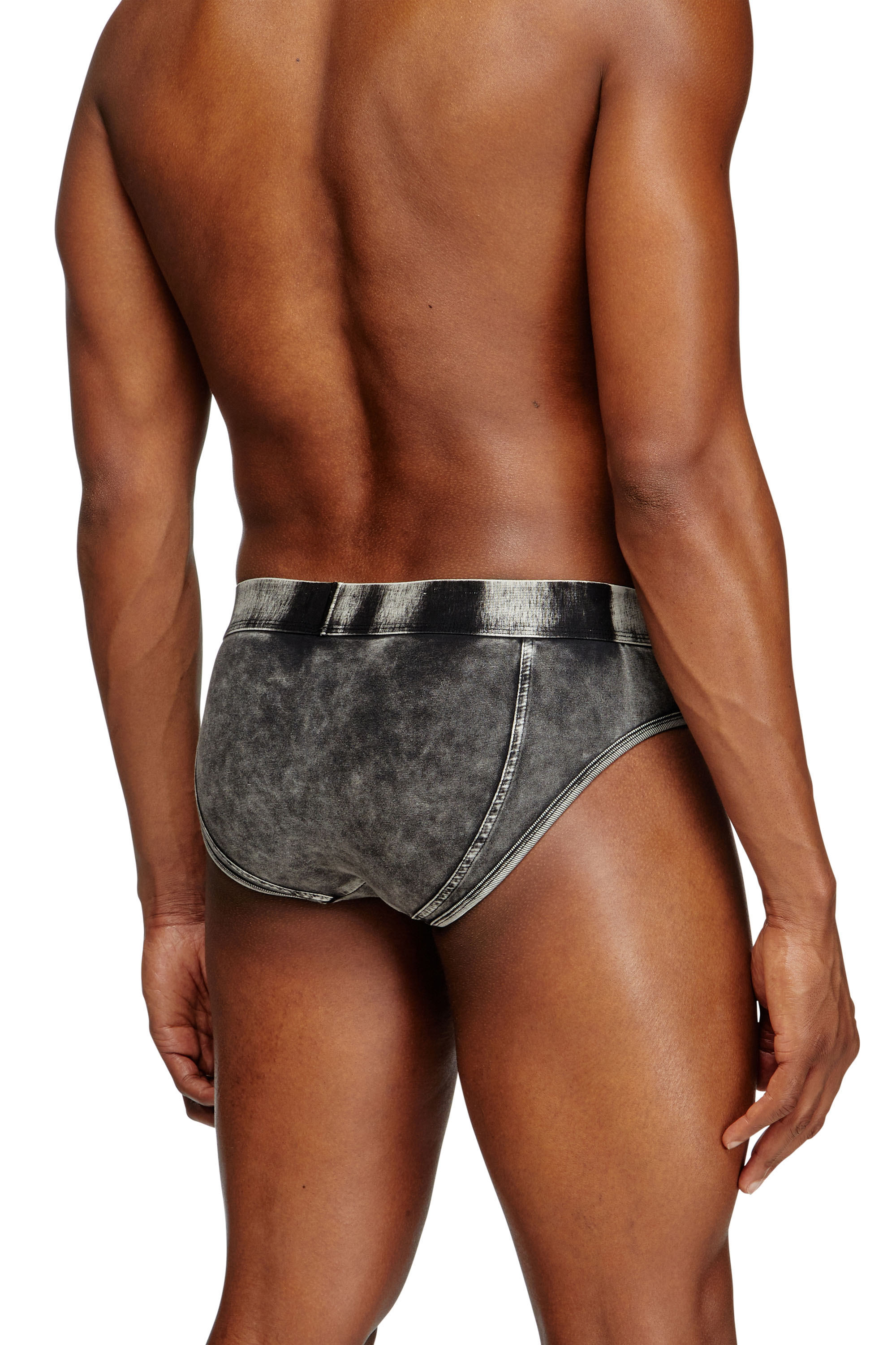 Diesel - ANDRE-DNM, Male's Denim-effect briefs in Black - 3