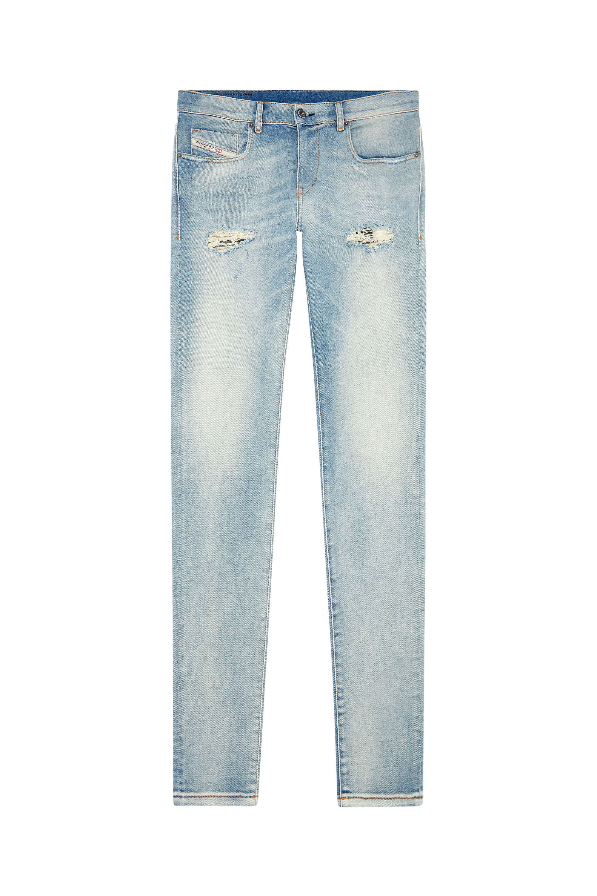Diesel - Slim Jeans 2019 D-Strukt E9B40, Bleu Clair - Image 2