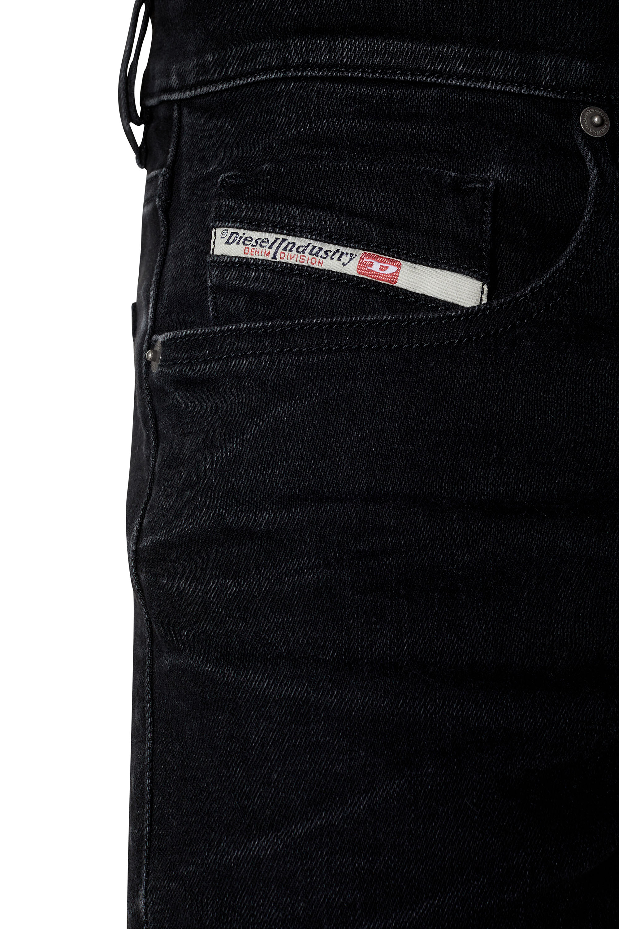 Diesel - 2019 D-STRUKT 09D48 Slim Jeans, Black/Dark Grey - Image 5