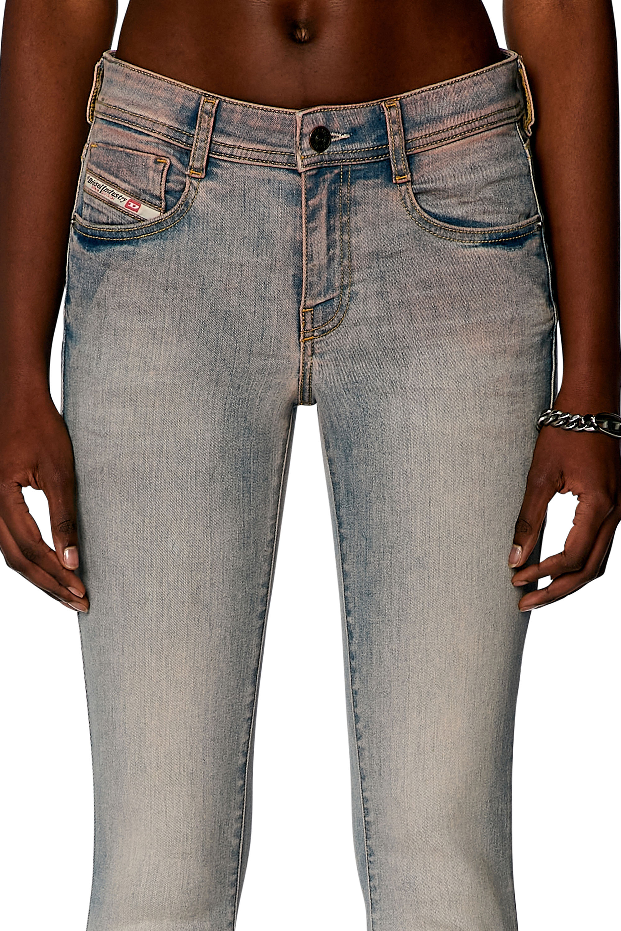 DIESEL Women's Lowleeh Slim Boot Cut Trousers – Mid-Blue / 25