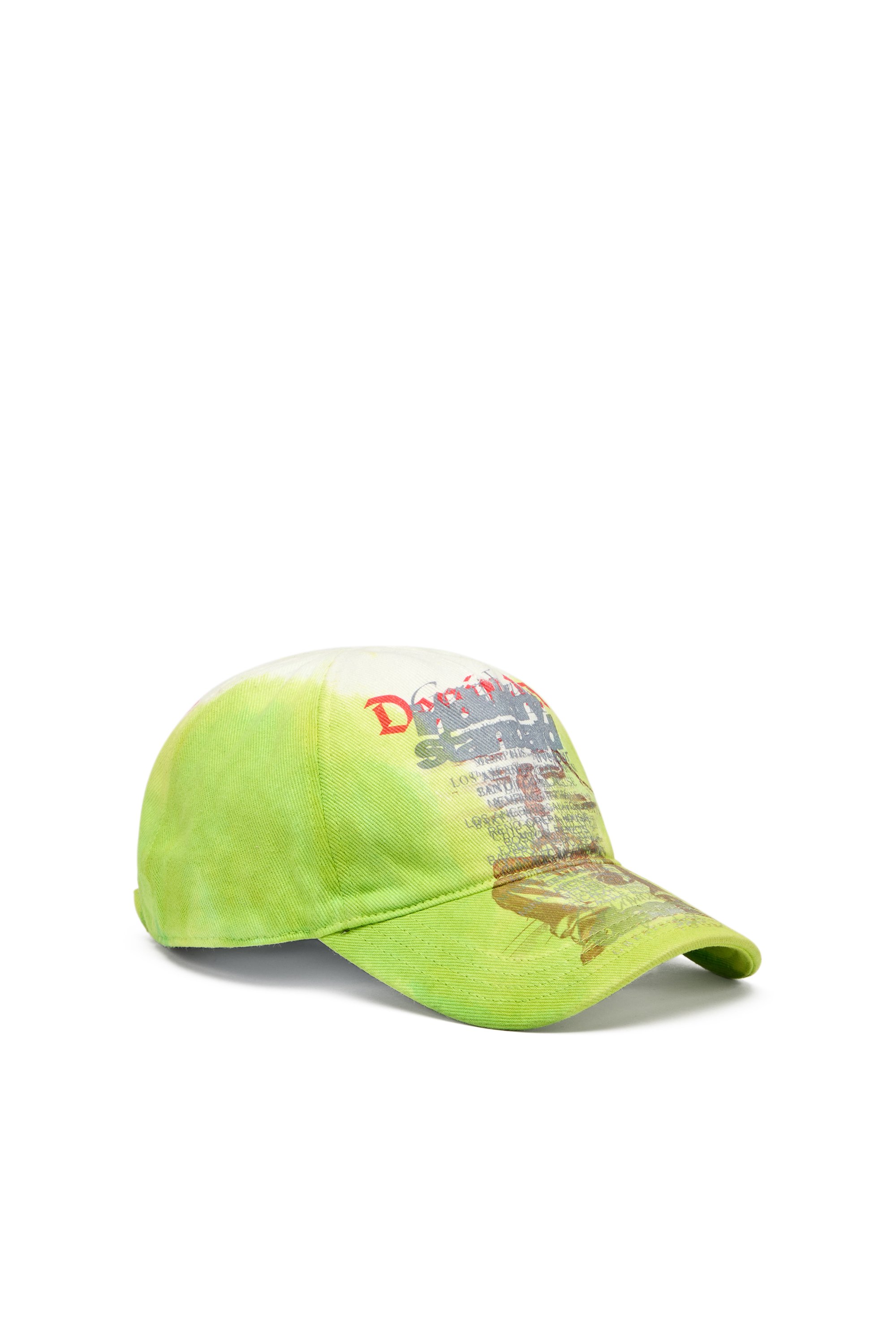 Diesel - C-HRIS, Male's Baseball cap with bandana prints in Green Fluo - 1