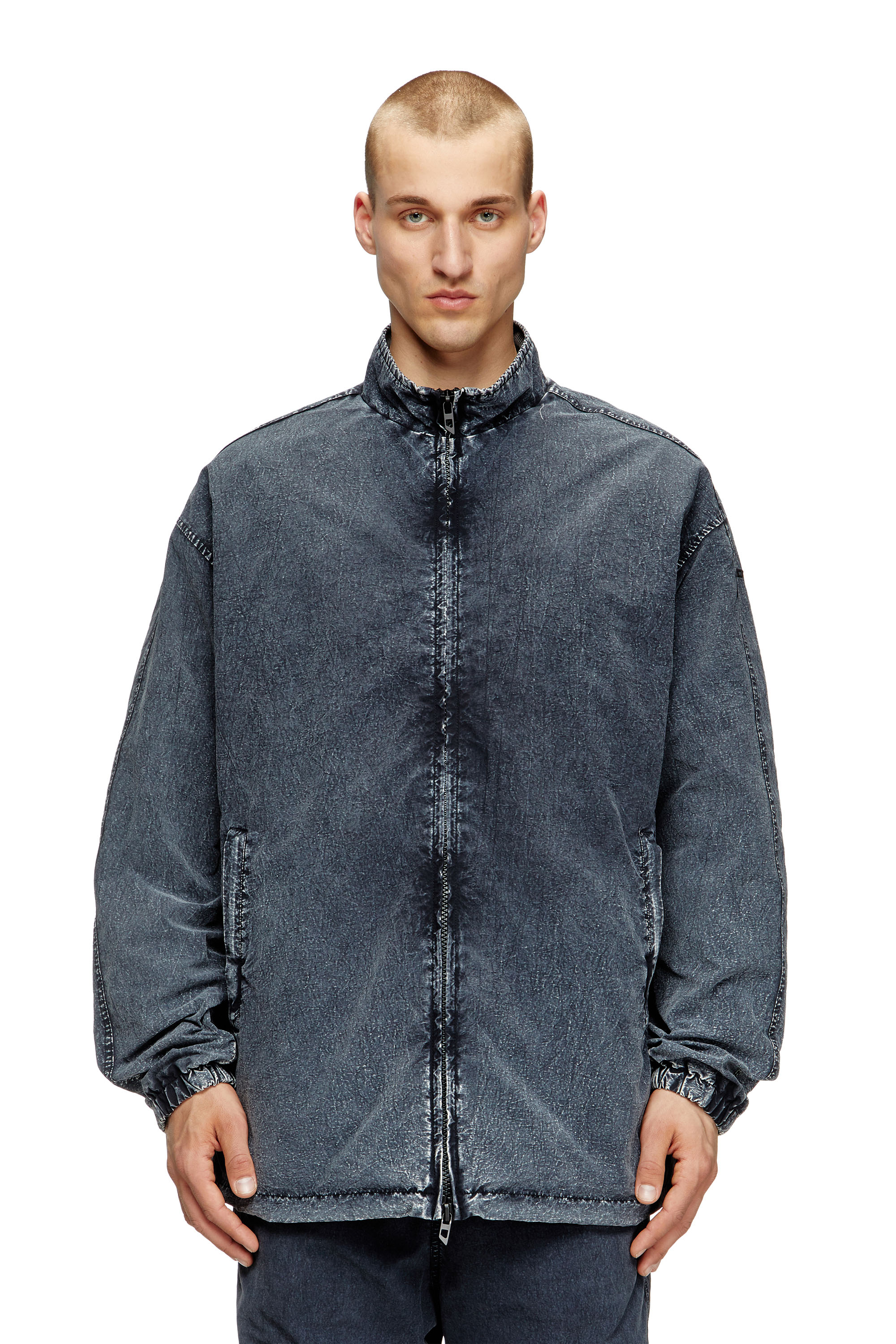 Diesel - J-WILSON, Male's Jacket in recycled nylon taslan in Black - 1